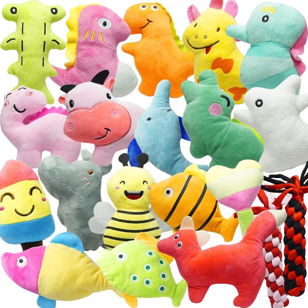 Squeaky Dog Toys Bulk ,20Pack Puppy...
