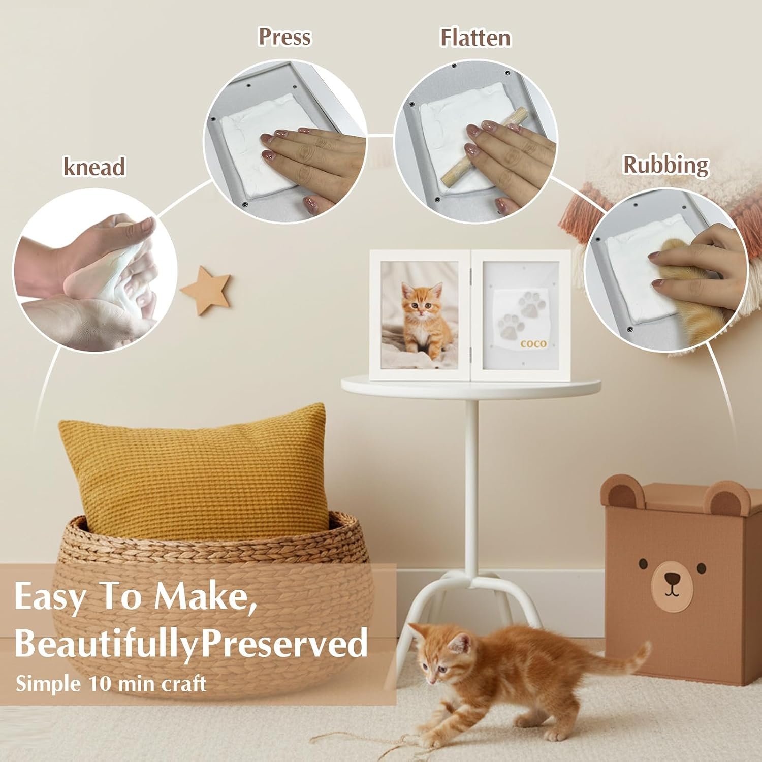 Pet Party Kit for Dogs & Cats – Cowboy Hat, Sunglasses, Bandana, Pearl Necklace, Paw Print Frame & Happy Birthday Backdrop – Pet Birthday Decorations & Photo Props Set - Image 4