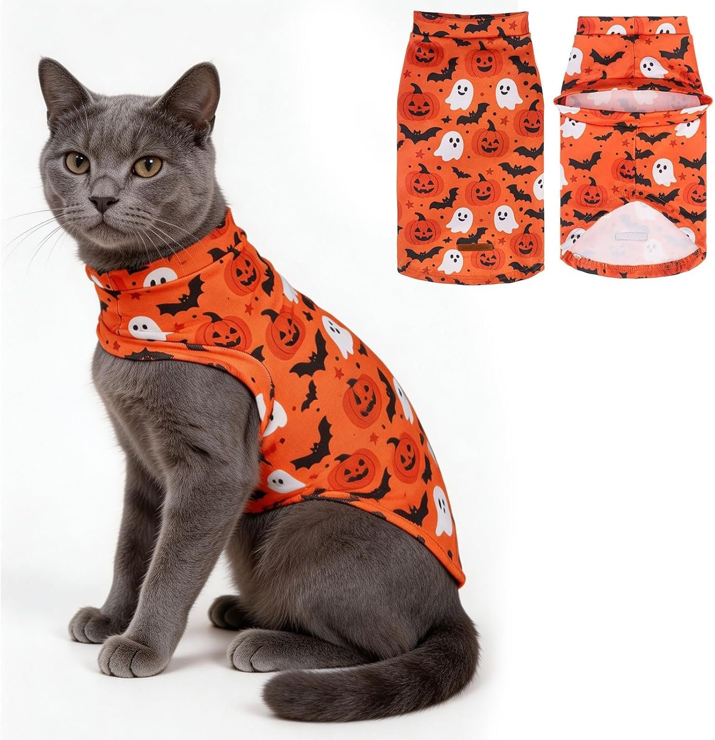EXPAWLORER Halloween Cat Sweater Wa...