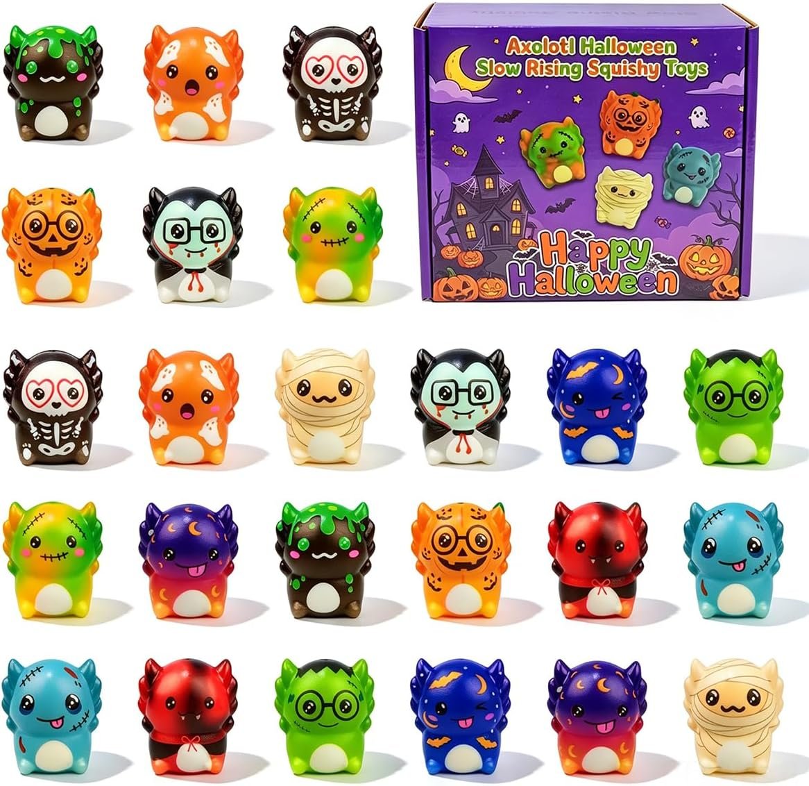 24 Pack Halloween Slow Rising Squis...