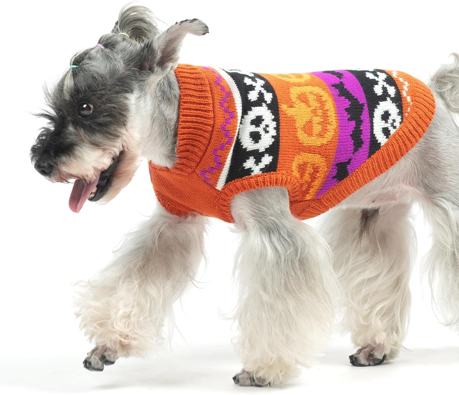 KOOLTAIL Halloween Dog Sweater Costume Fall Winter Clothes - Soft Pumpkin Knitwear Dog Cold Weather Coat, Pet Sweatshirt Pullover Outfit for Small Medium Large Dogs Puppy Cats Girls Boys Orange SM - Image 6