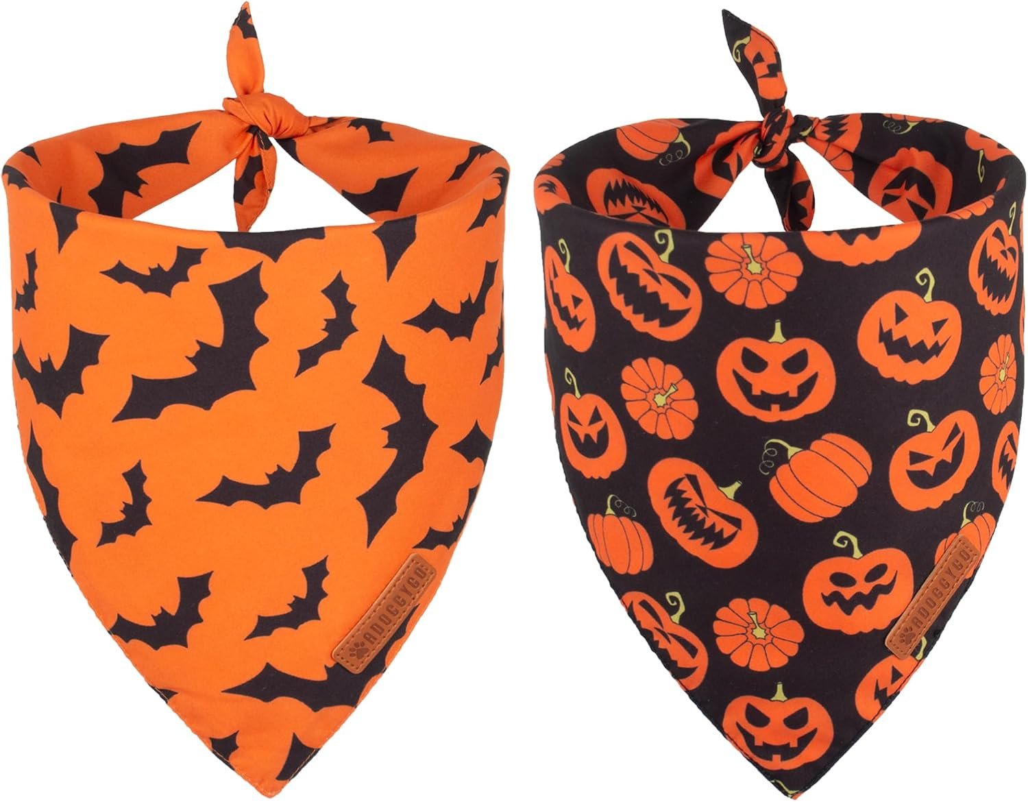 ADOGGYGO Halloween Dog Bandanas, Re...