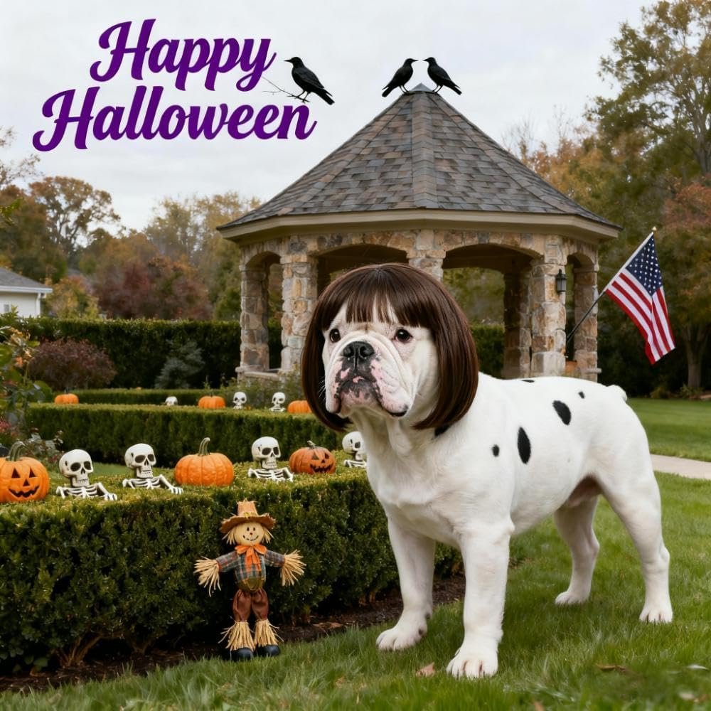 Dog Wig Costume with Adjustable Elastic Band for Small, Medium, Large Pets - Image 2