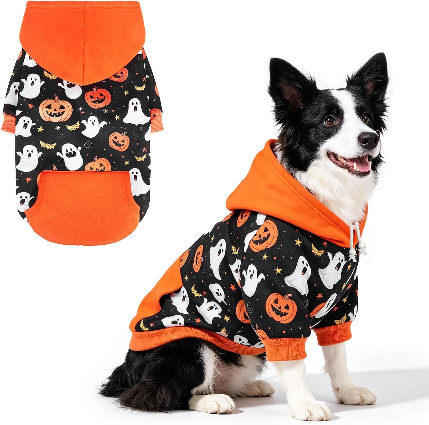 PUPTECK Halloween Dog Hoodie, Warm ...
