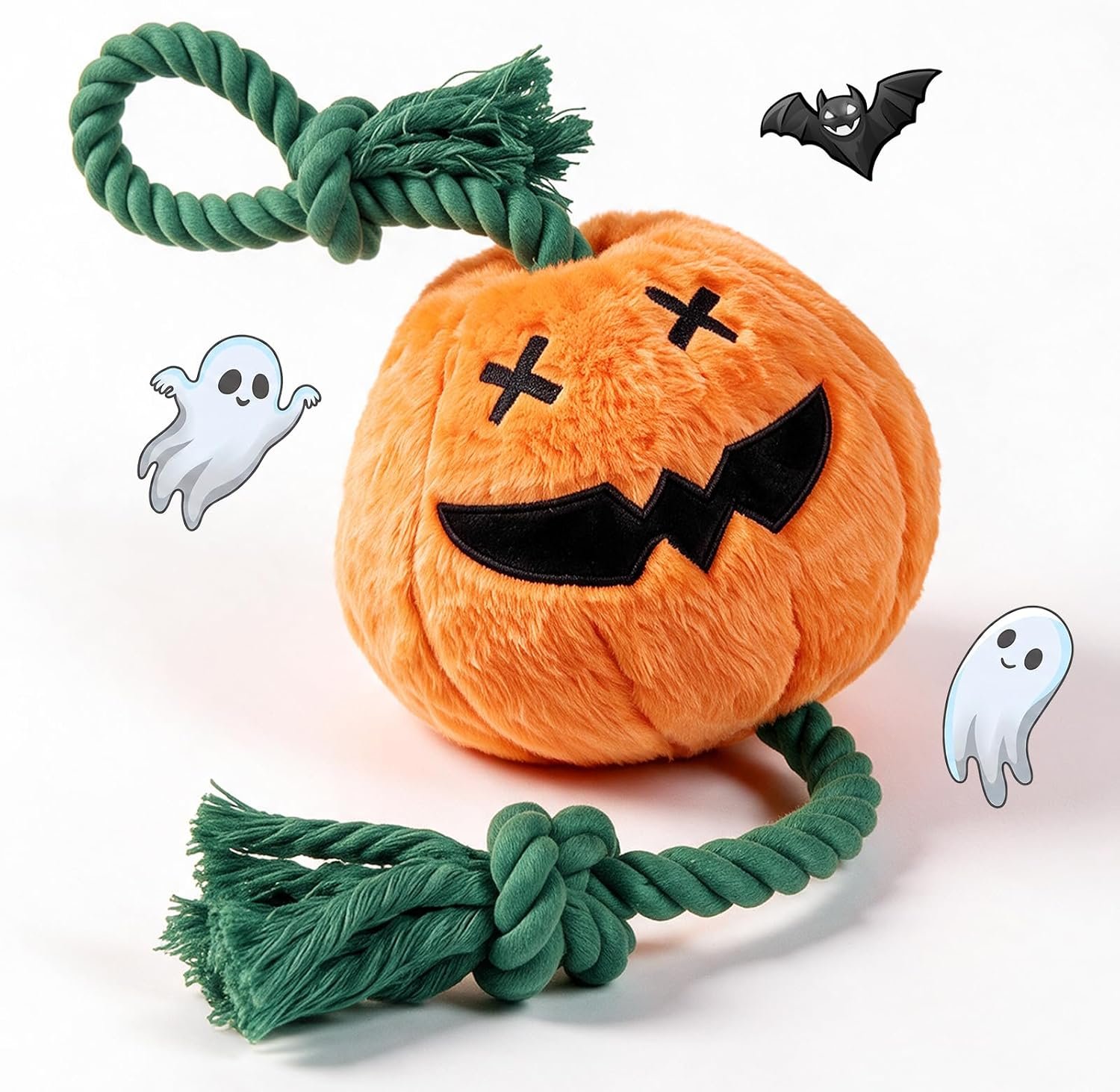 Halloween Fall Pumpkin Squeaky Tug ...
