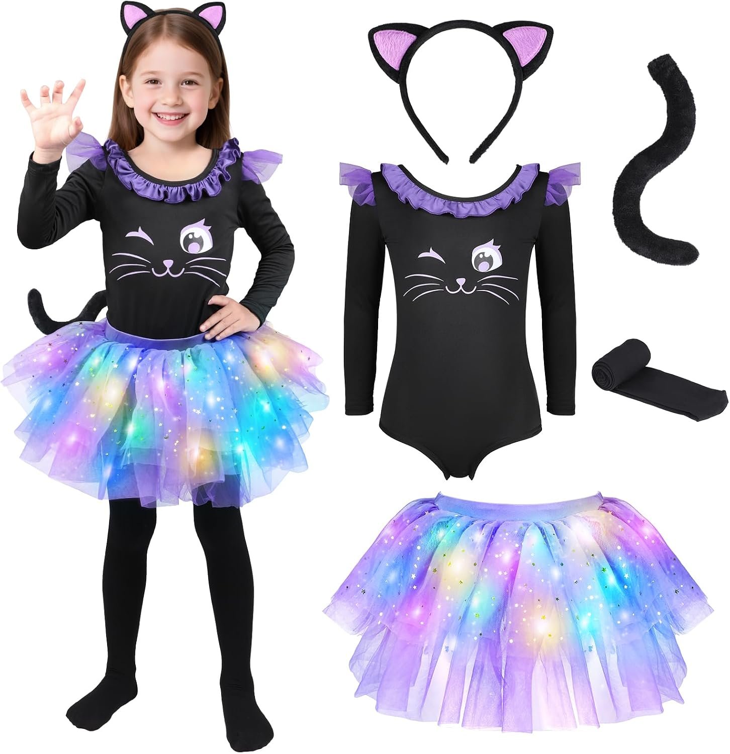 GIFTINBOX Black Halloween Cat Costu...