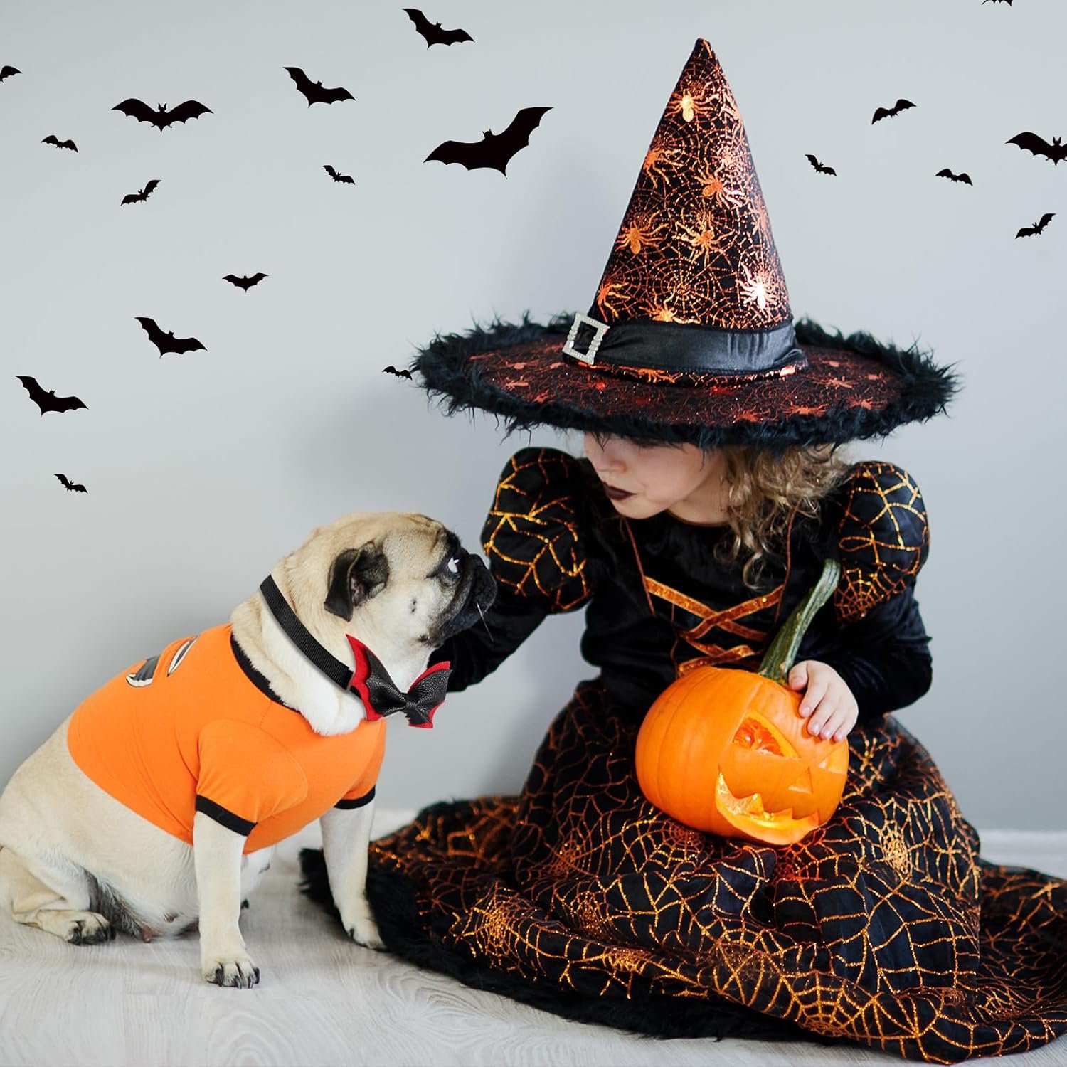 Talltalk 24 Pcs Halloween Dog Collars Bat Bowties Adjustable Multicolor - Image 5