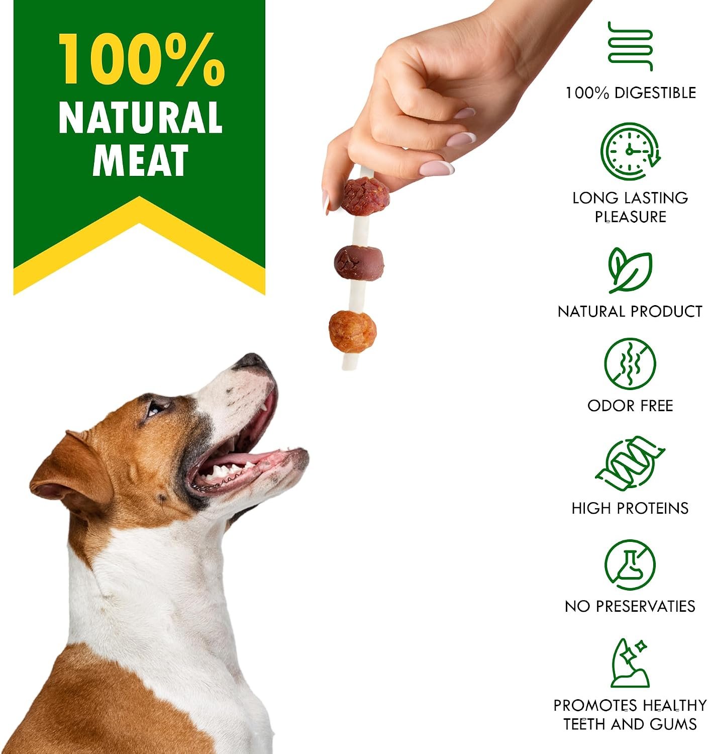 Beloved Pets Dog Treats Rawhide-Free Kabobs with Duck & Chicken Human Grade Meat 10.6 oz - All Natural Pet Dried Snacks & Grain Free Long Lasting Chews for Large & Small Dogs - Image 3