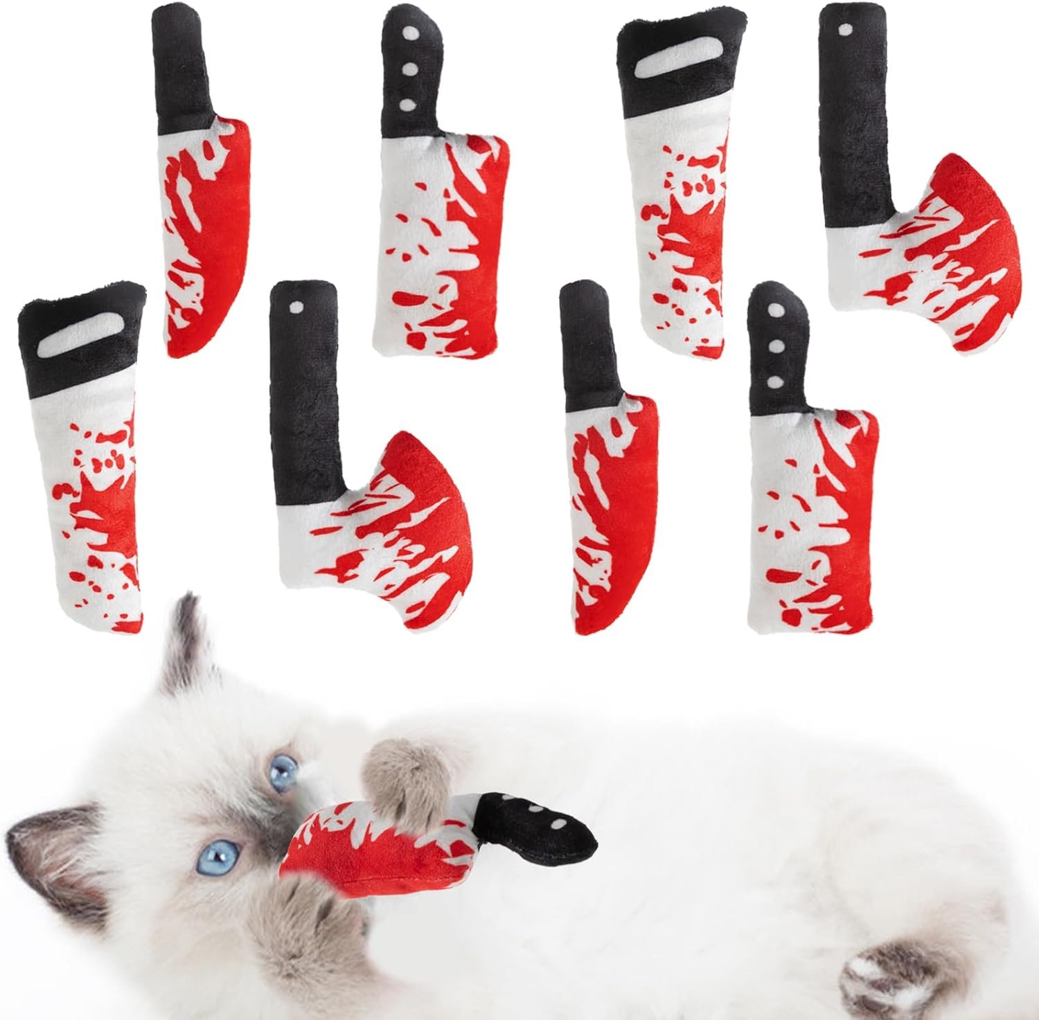 8pcs Catnip Toy, Indoor Knife Shape...