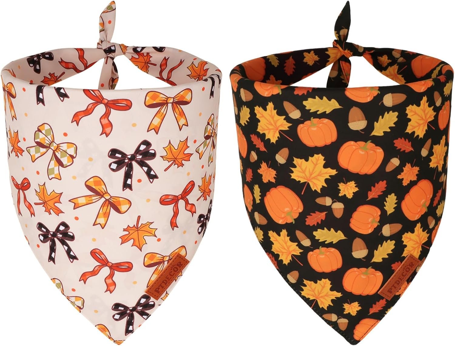PTDECOR Fall Dog Bandanas, Fall Bow...