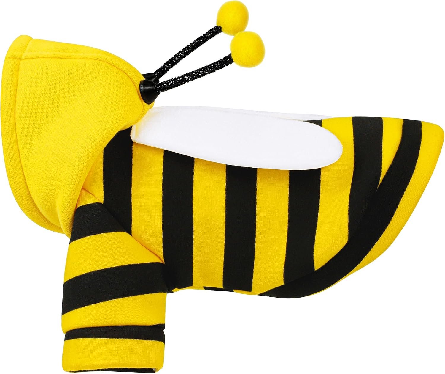 Adorable Bumblebee Halloween Costume Hoodie for Medium Dogs: Featuring Fun Wings and a Cozy Black and Yellow Sweatshirt Design, Perfect for Cosplay and Festive Celebrations! XXS - Image 3
