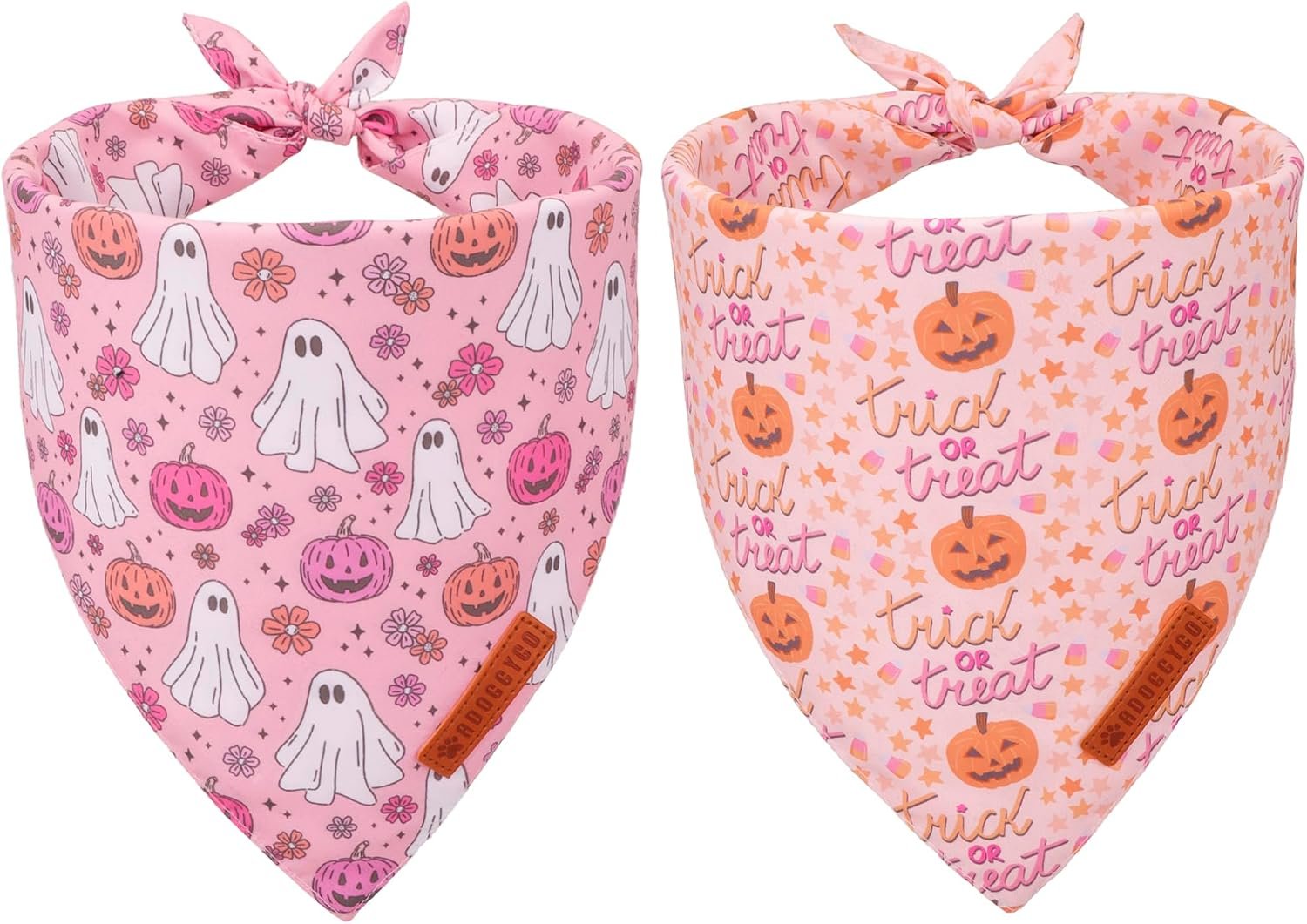 ADOGGYGO Pink Halloween Dog Bandana...