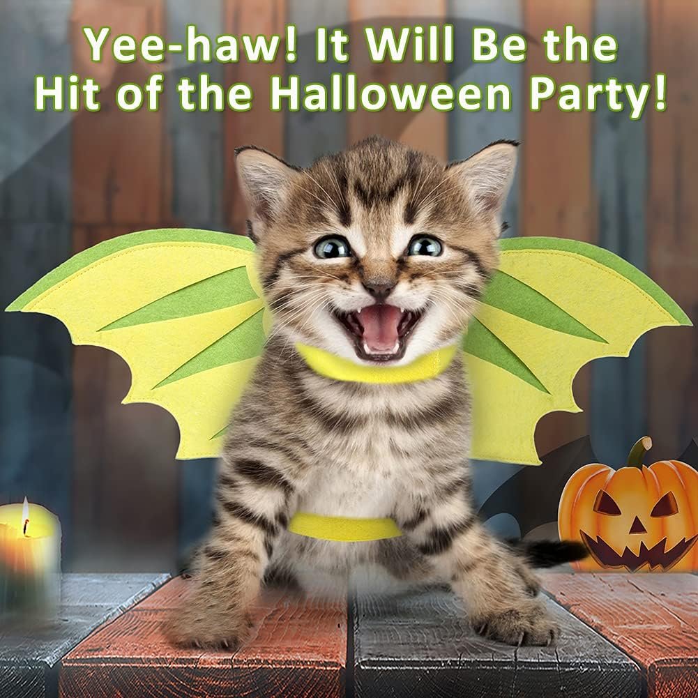 Dog Halloween Costumes Dragon Wings, Dog Costume Pet Dinosaur Wings for Small Medium Large Dogs Puppy, Cat Costume Clothes Outfit Christmas Birthday Party Photo Props - Image 5