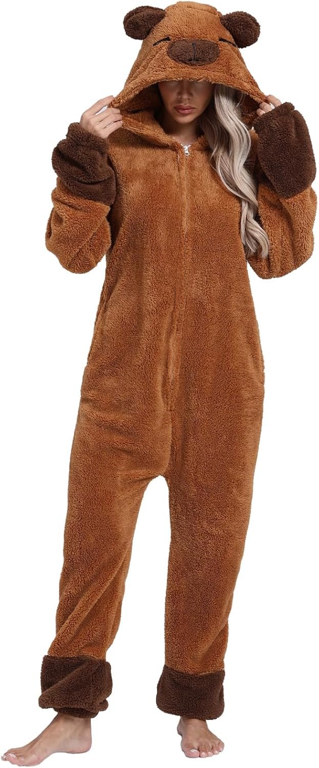 Adult Onesie Pajamas Animal One Pie...