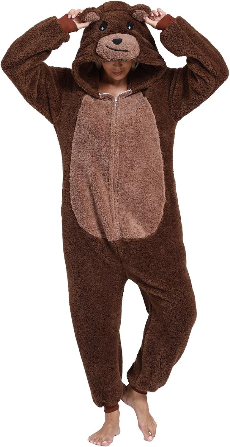 Adult Onesie Pajamas Animal One Pie...