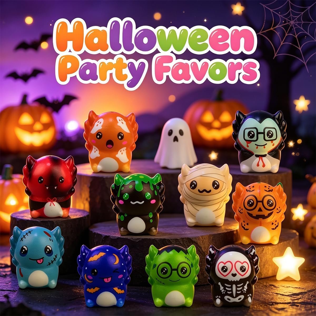 24 Pack Halloween Slow Rising Squishies Squishy Toys for Kids Boys Girls Halloween Party Favors Halloween Treat Bags Gifts Stress Relief - Image 4
