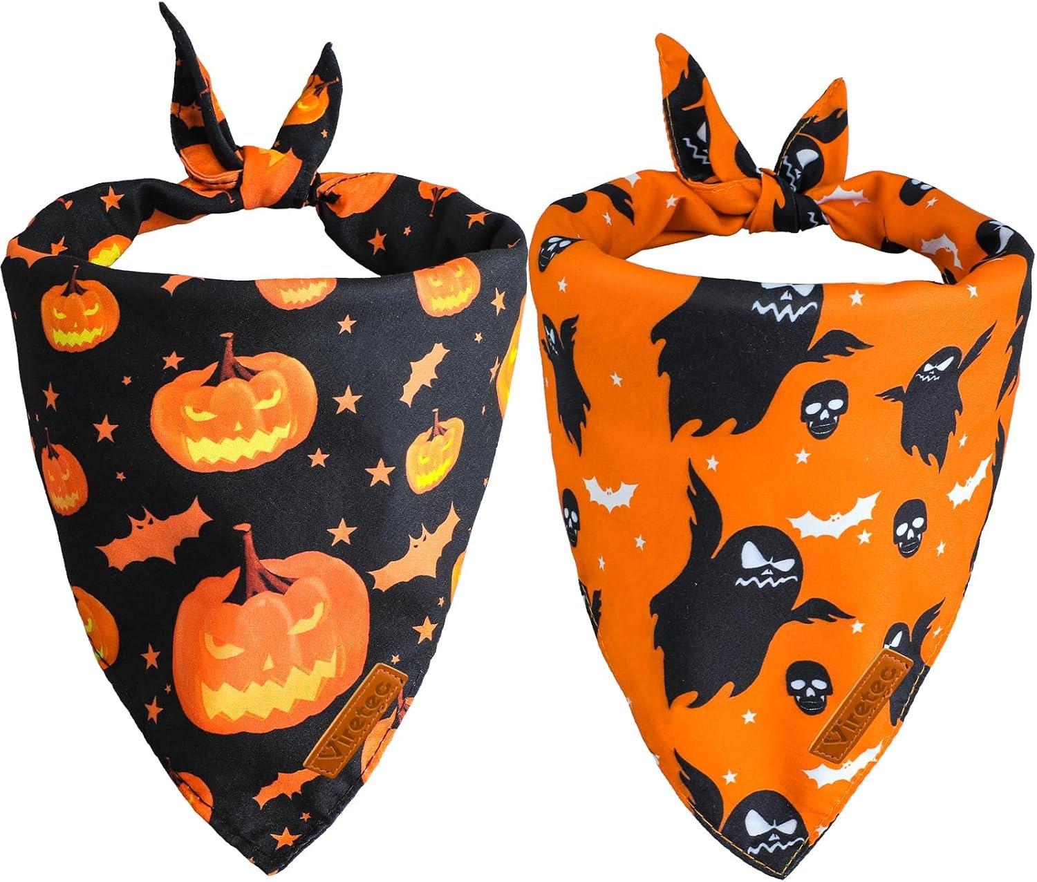 Viretec Halloween Dog Bandanas, Pet...