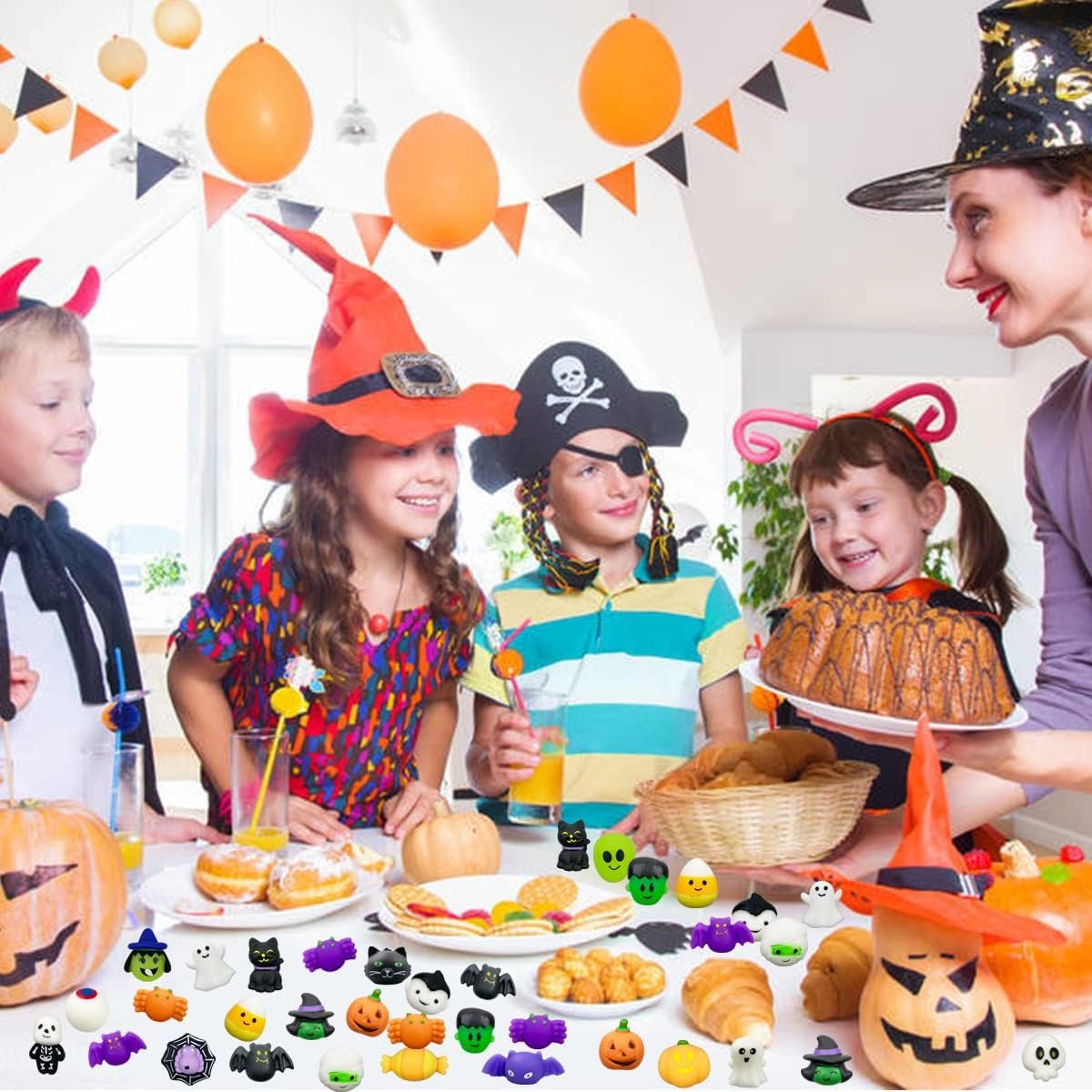 72 PCS Halloween Mochi Squishy Toys Squishies Halloween Toys for Kids Girls Boys Halloween Party Favors Halloween Treat Bags Gifts - Image 6