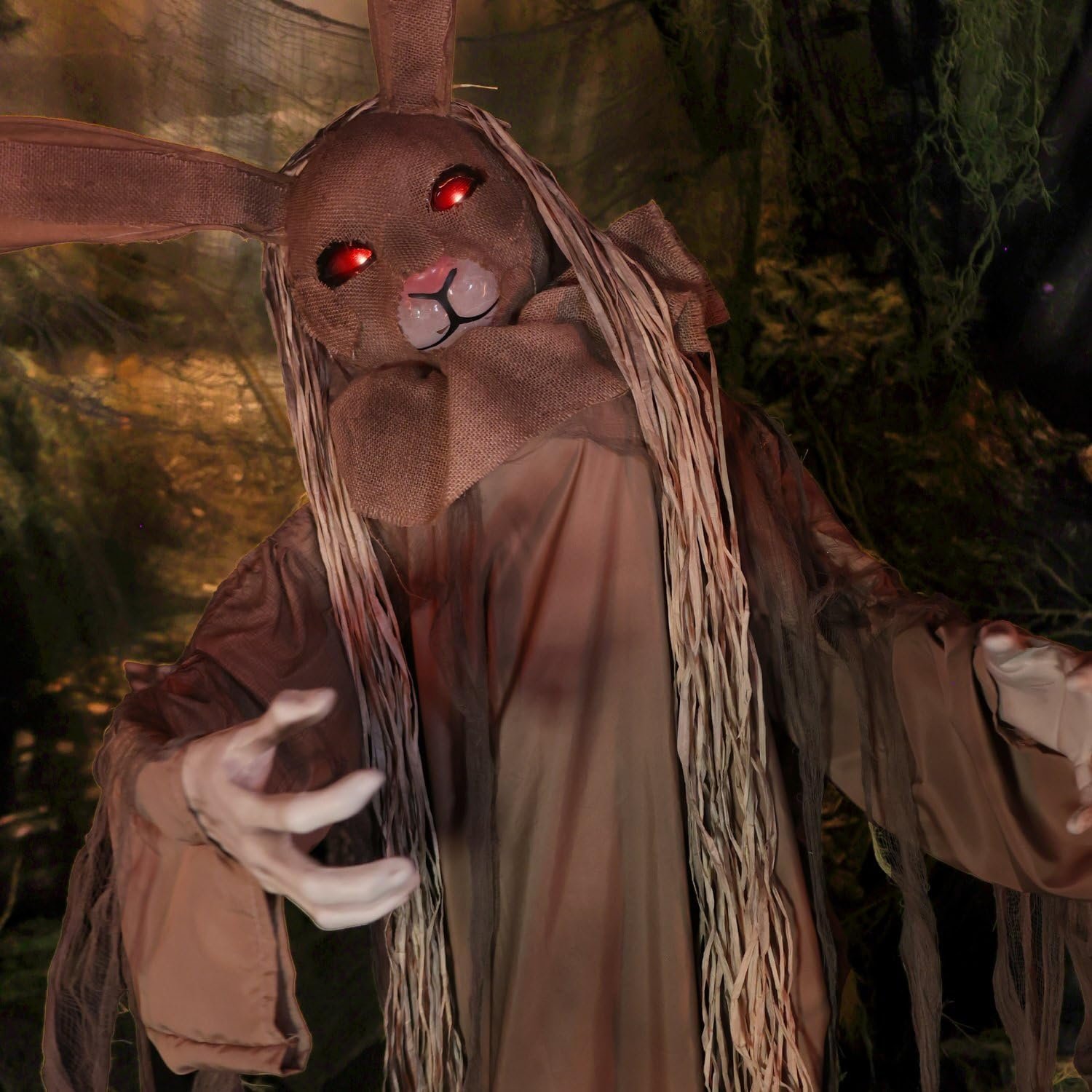 Haunted Hill Farm 5.6-Ft. Brown Rabbit Halloween Animatronic - Image 10