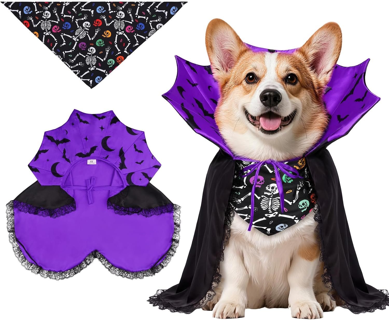 Dog Halloween Costumes with Black B...