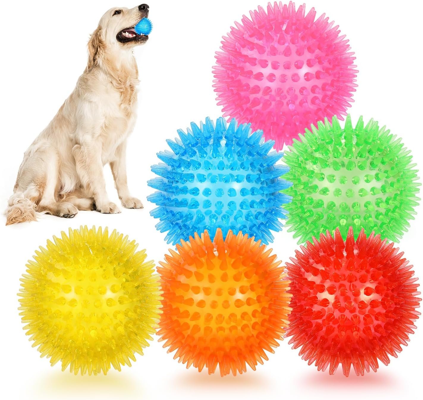 petizer 6 Pack 2.5” Squeaky Dog T...