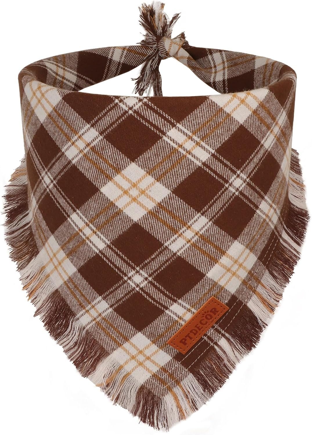 PTDECOR Fall Dog Bandana with Tasse...