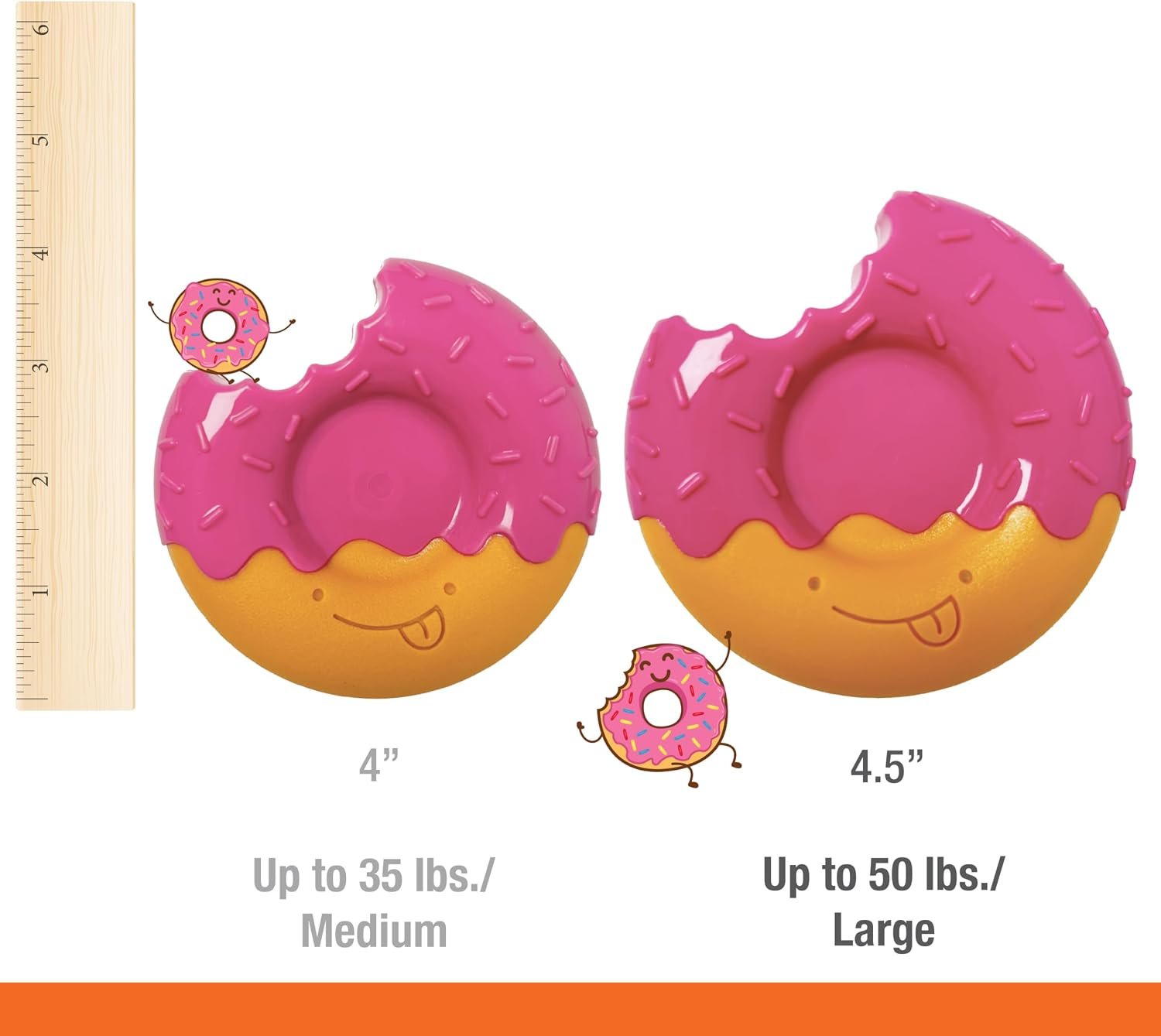 Nylabone Donut Power Chew Toy for Dogs, Dog Toys for Aggressive Chewers, Bacon Glazed Flavor, Large Dogs - Up to 50 lbs, 1 Count - Image 6