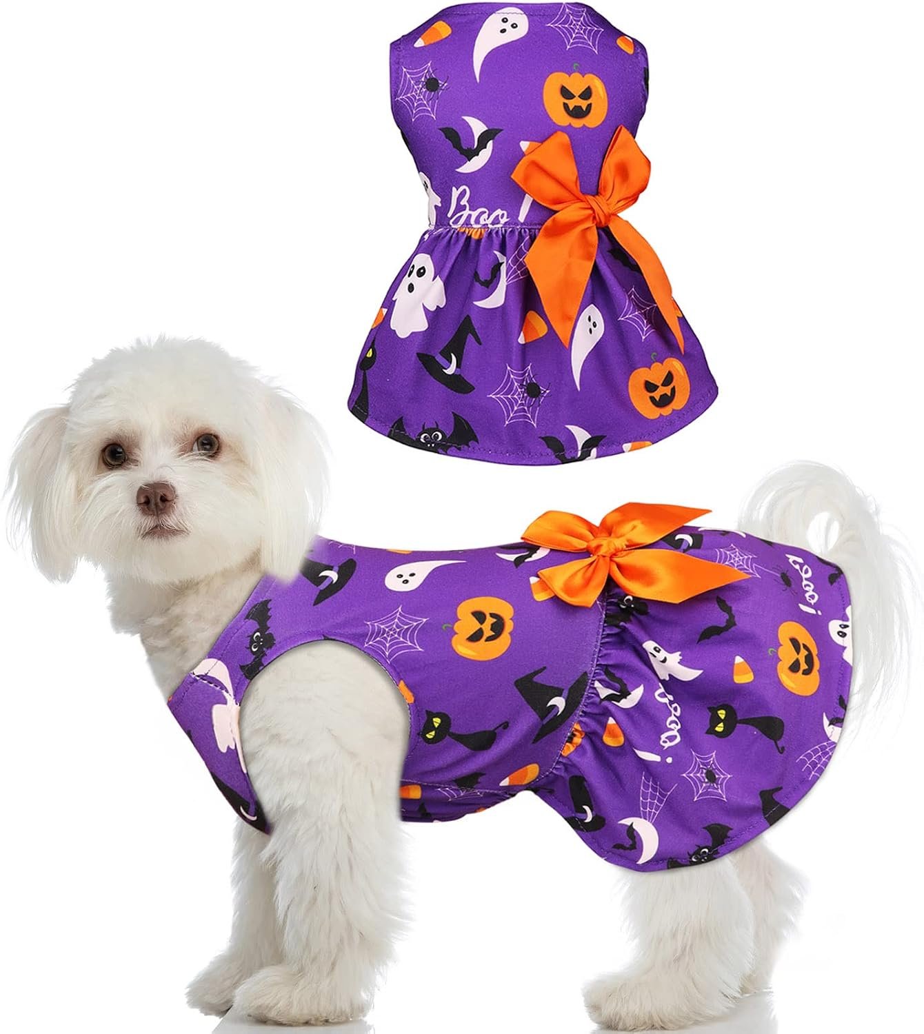 Halloween Dog Costume Girl Dress St...