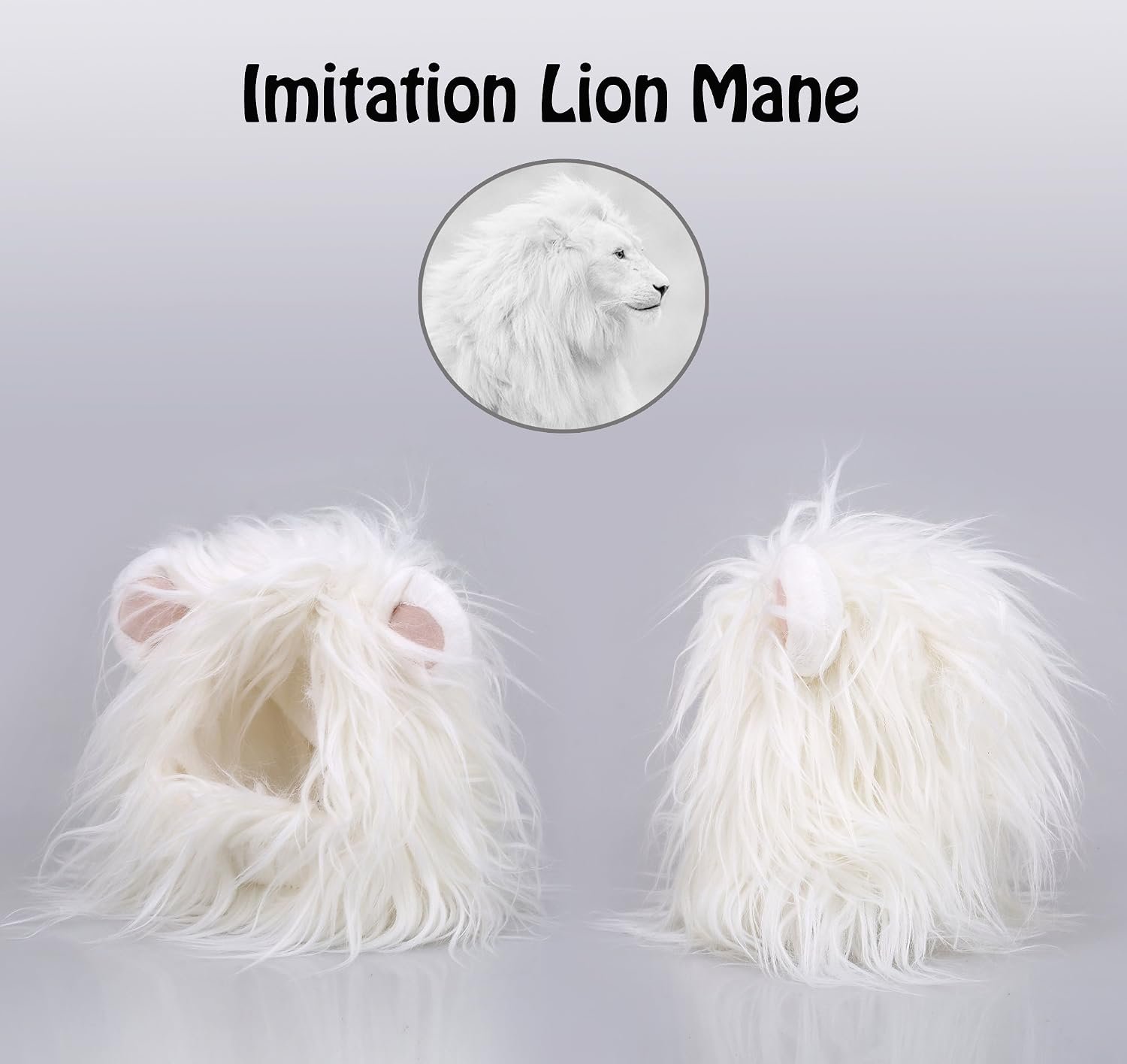 Onmygogo Lion Mane Wig for Cats and Dogs, Funny Pet Cat Costumes for Halloween Christmas, Furry Pet Clothing Accessories - Image 2