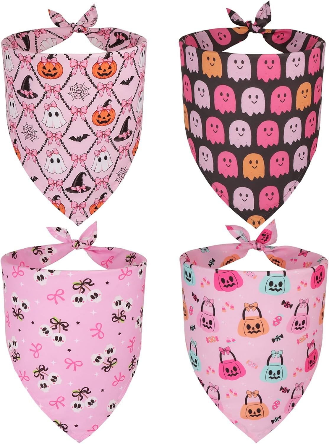 ADOGGYGO Pink Halloween Dog Bandana...