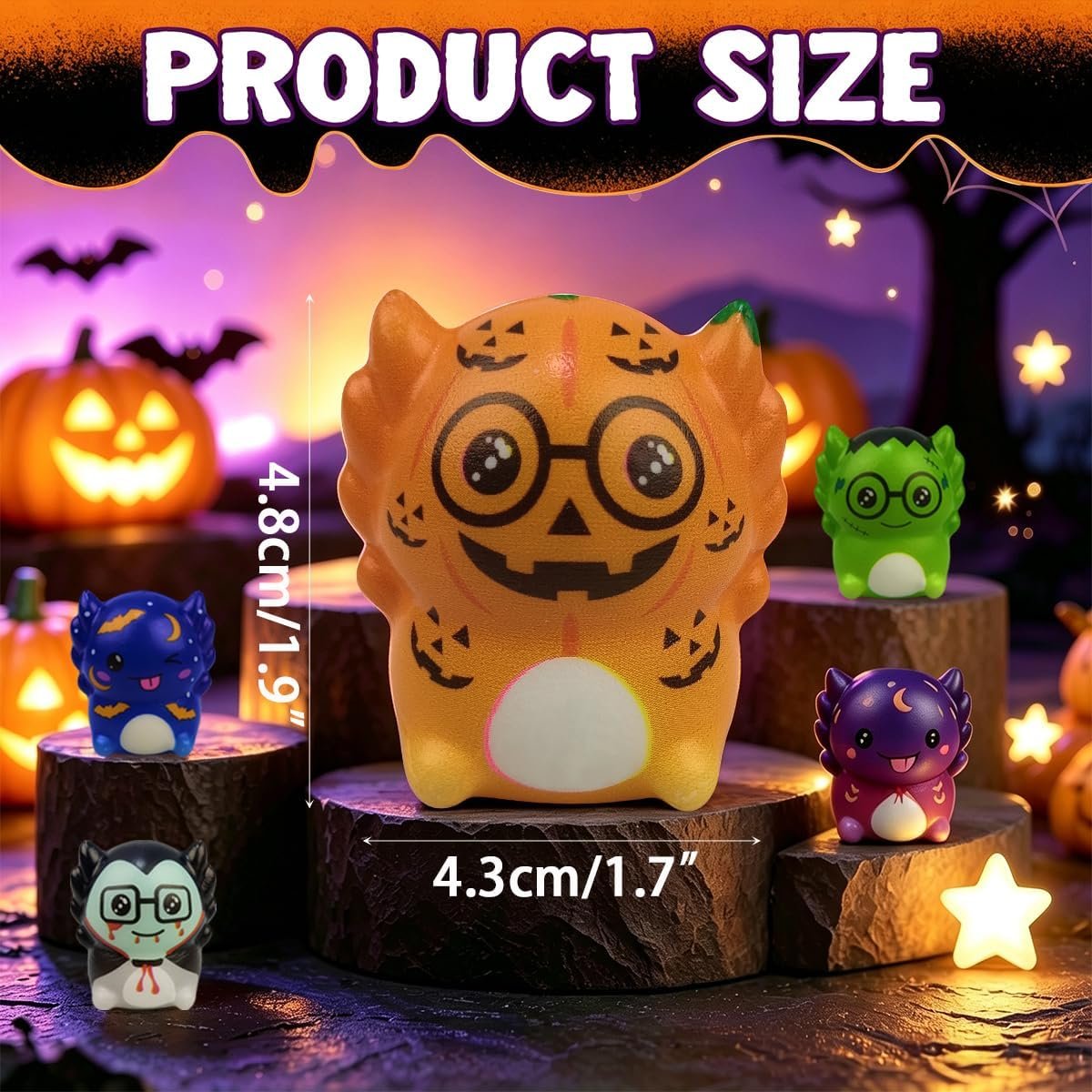 24 Pack Halloween Slow Rising Squishies Squishy Toys for Kids Boys Girls Halloween Party Favors Halloween Treat Bags Gifts Stress Relief - Image 6
