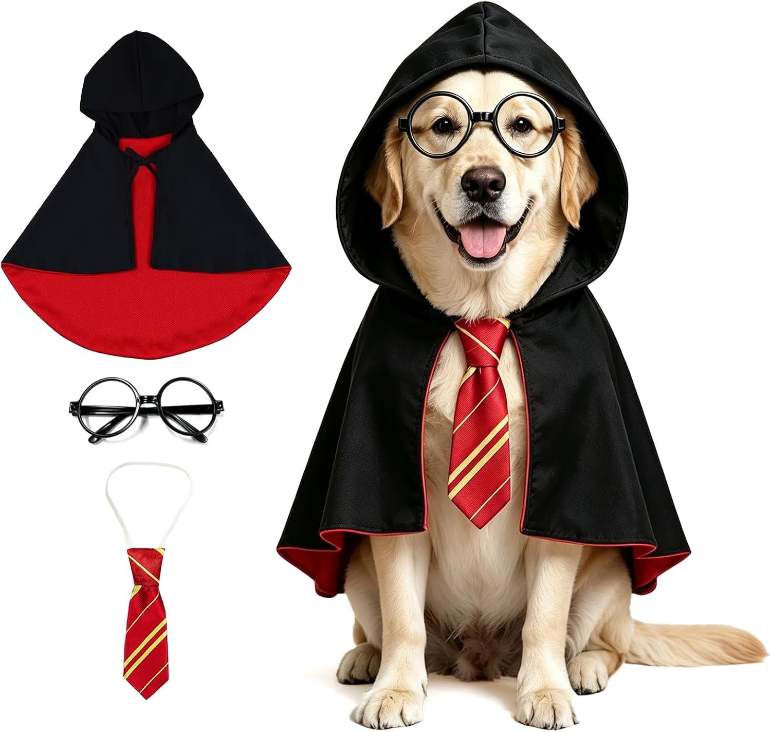 Dog Wizard Costume Set for Large Do...
