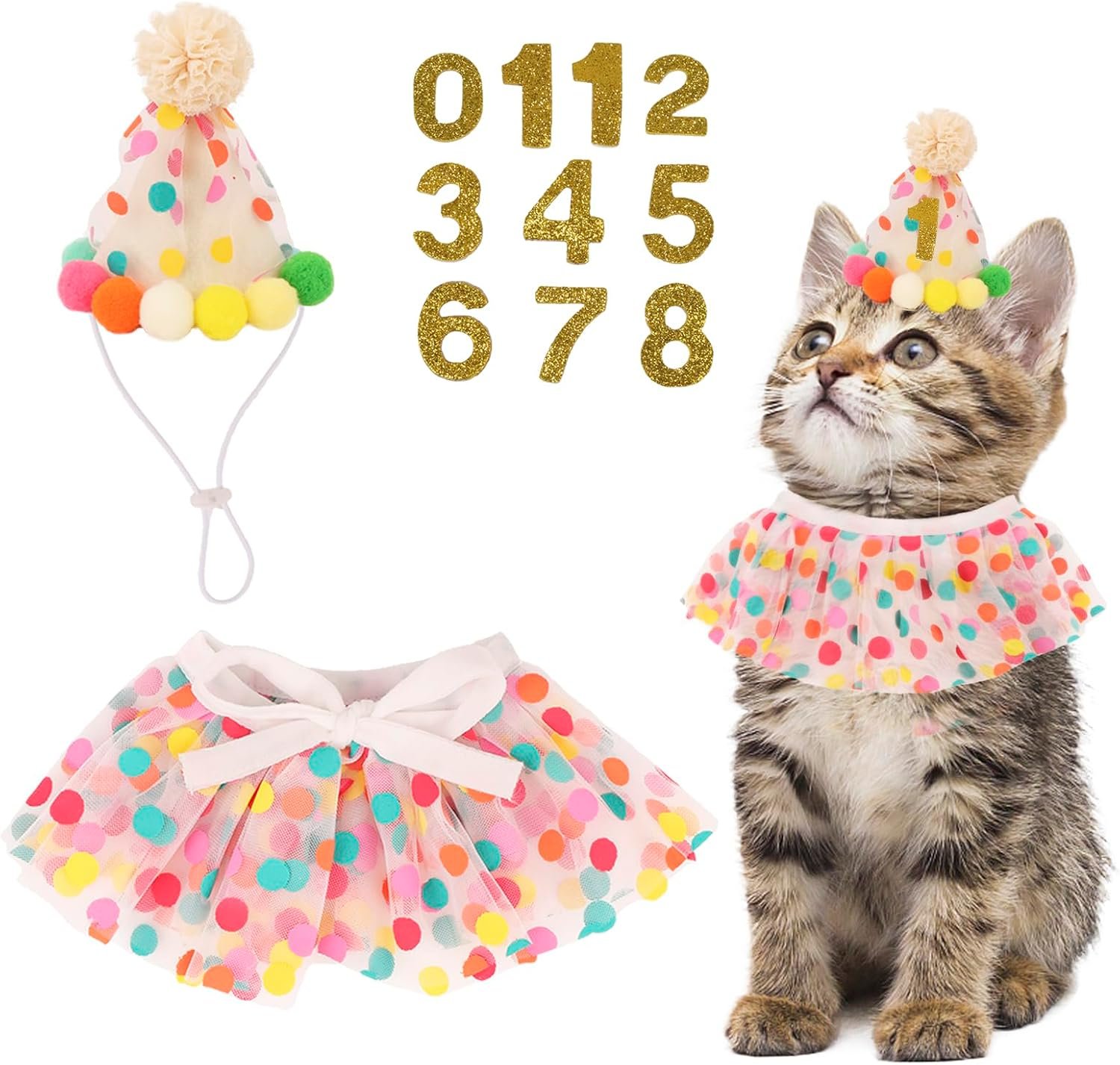 PTDECOR Cat Birthday Set, Birthday ...
