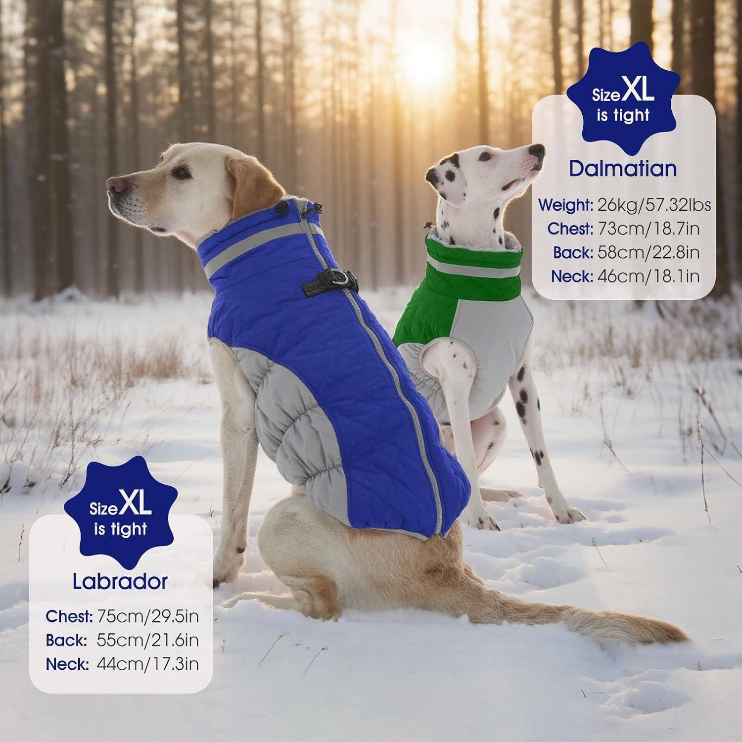 FUAMEY Dog Coat for Medium Dogs, Fleece Dog Winter Jacket with Harness - Image 6