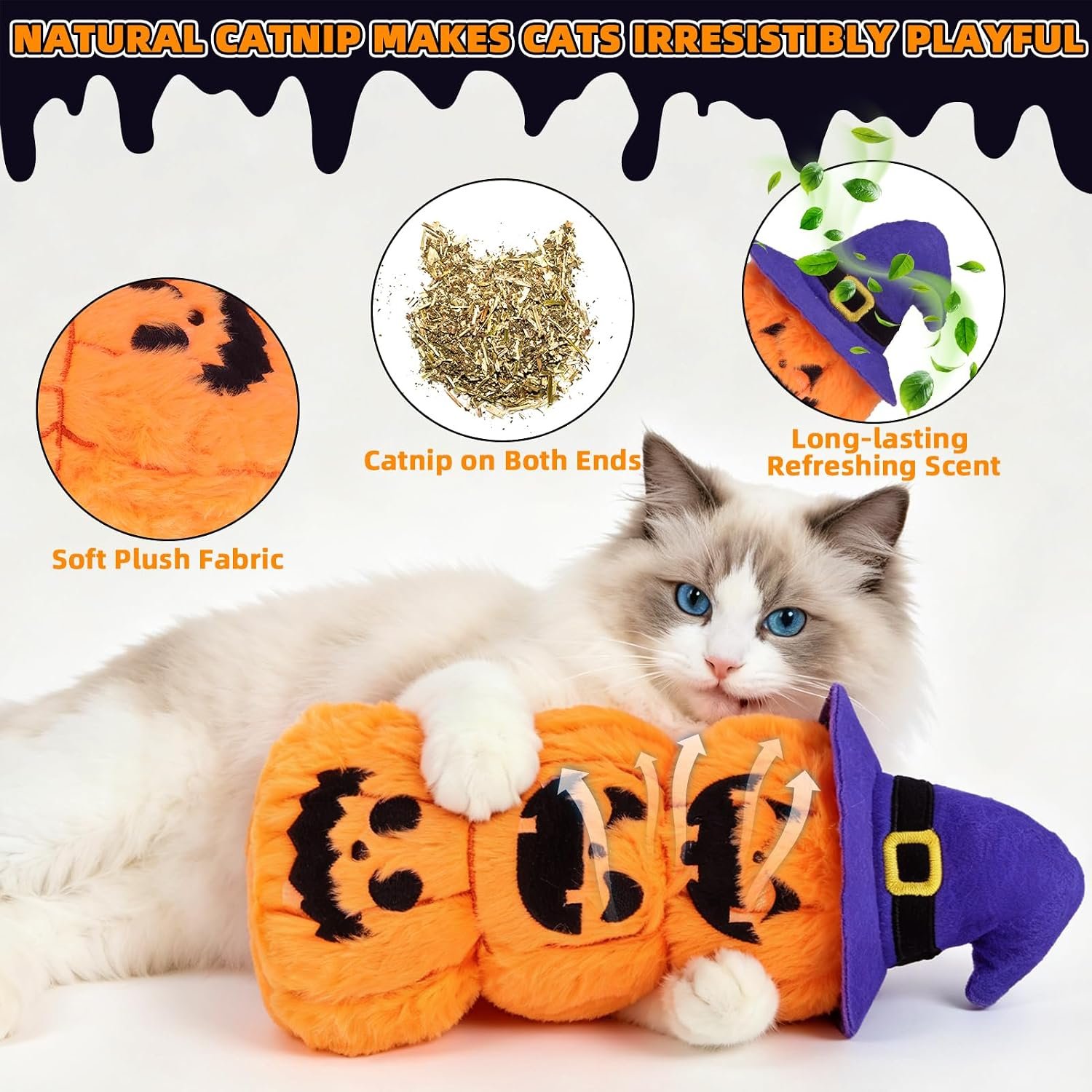 PUPTECK Halloween Catnip Cat Toys, Interactive for Kittens Indoor - Image 3