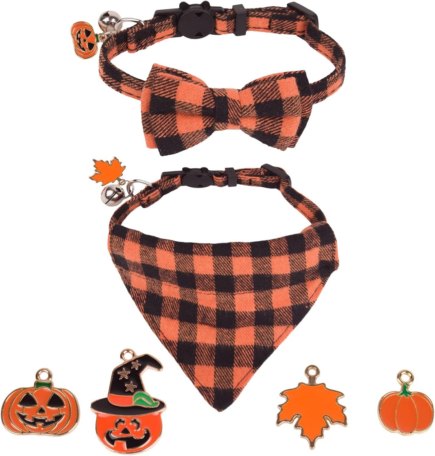 ADOGGYGO Fall Halloween Cat Bandana...