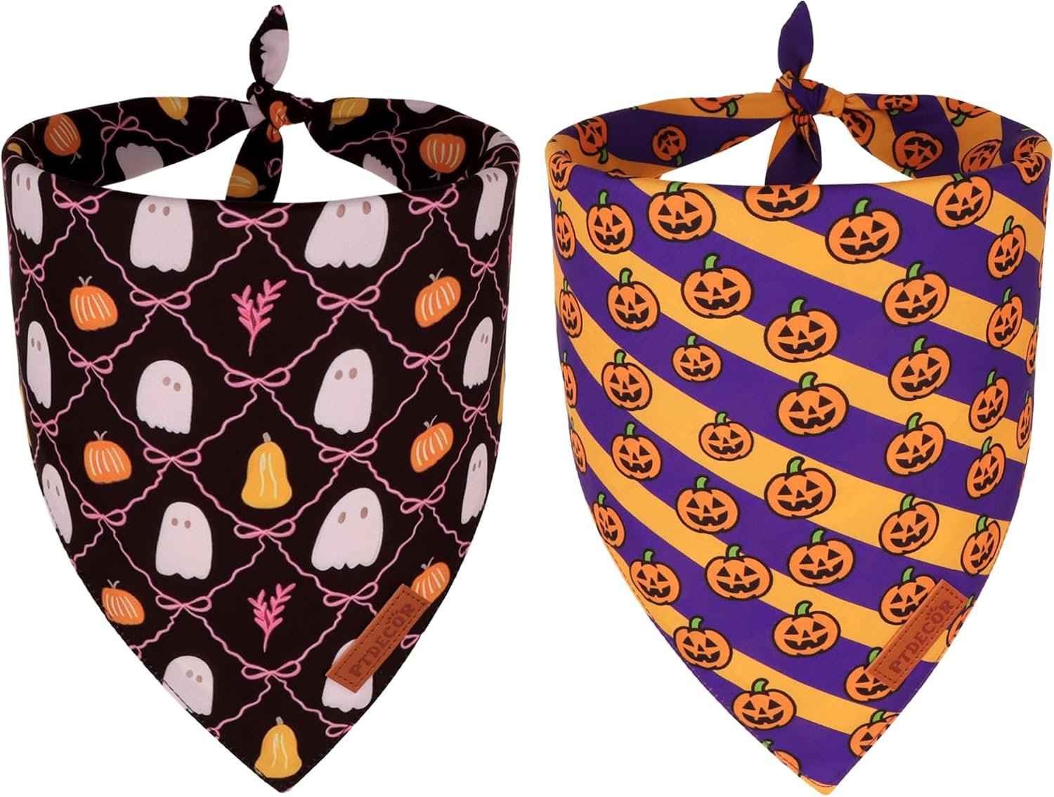 PTDECOR Halloween Dog Bandanas, Str...