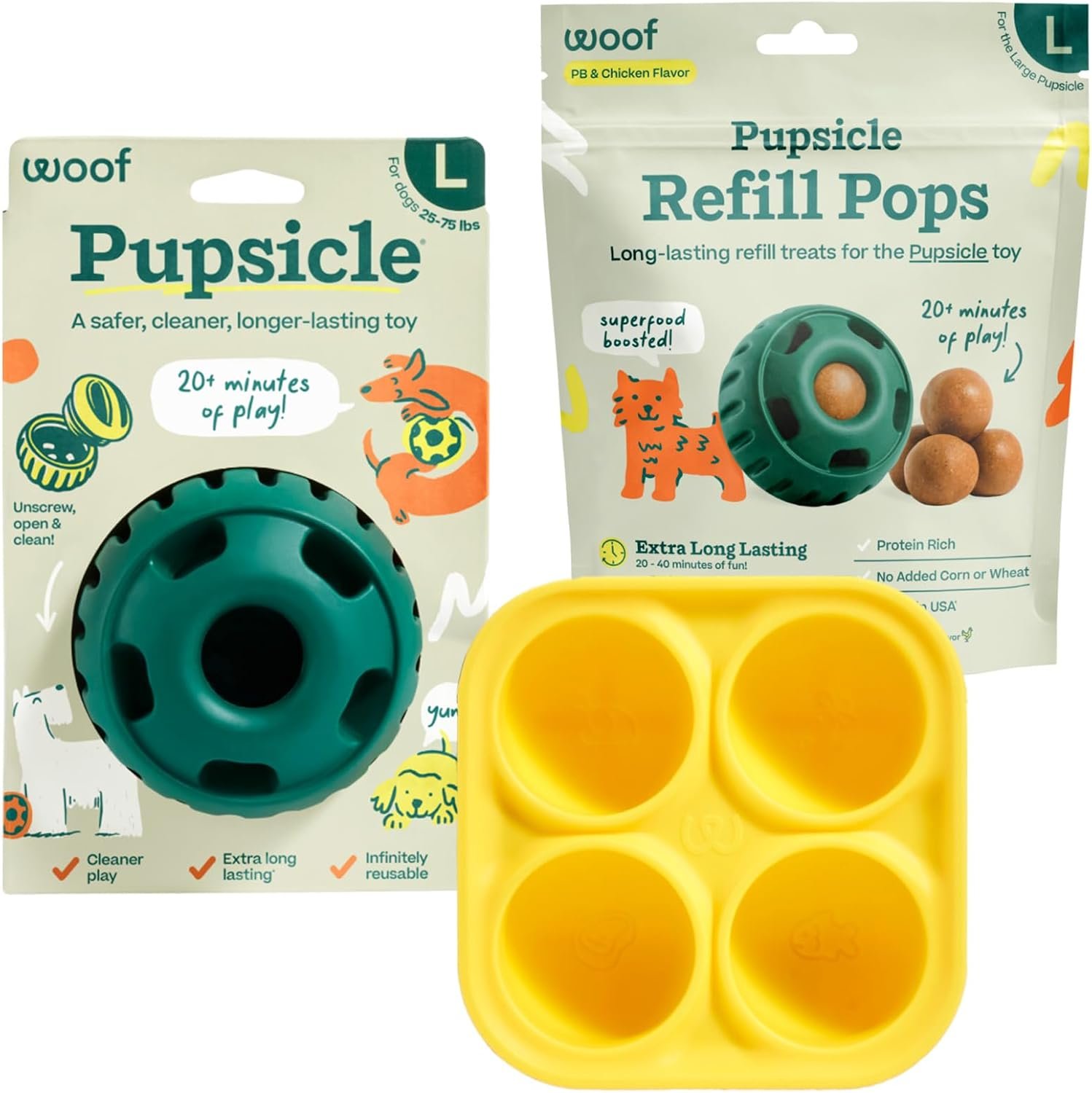 WOOF Starter Pack Dog Treat Toy for...