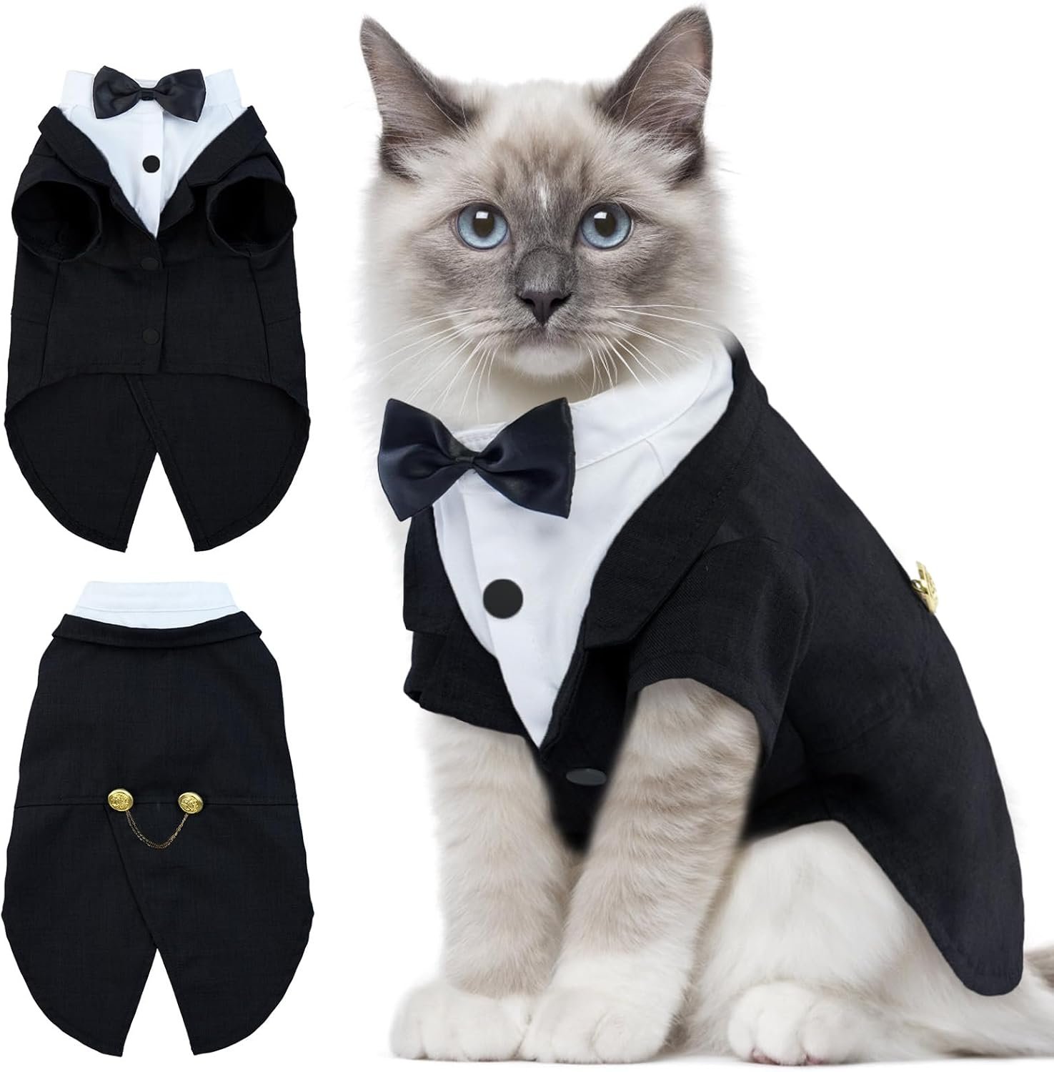 DENTRUN Cat Tuxedo Outfit, Sphynx C...