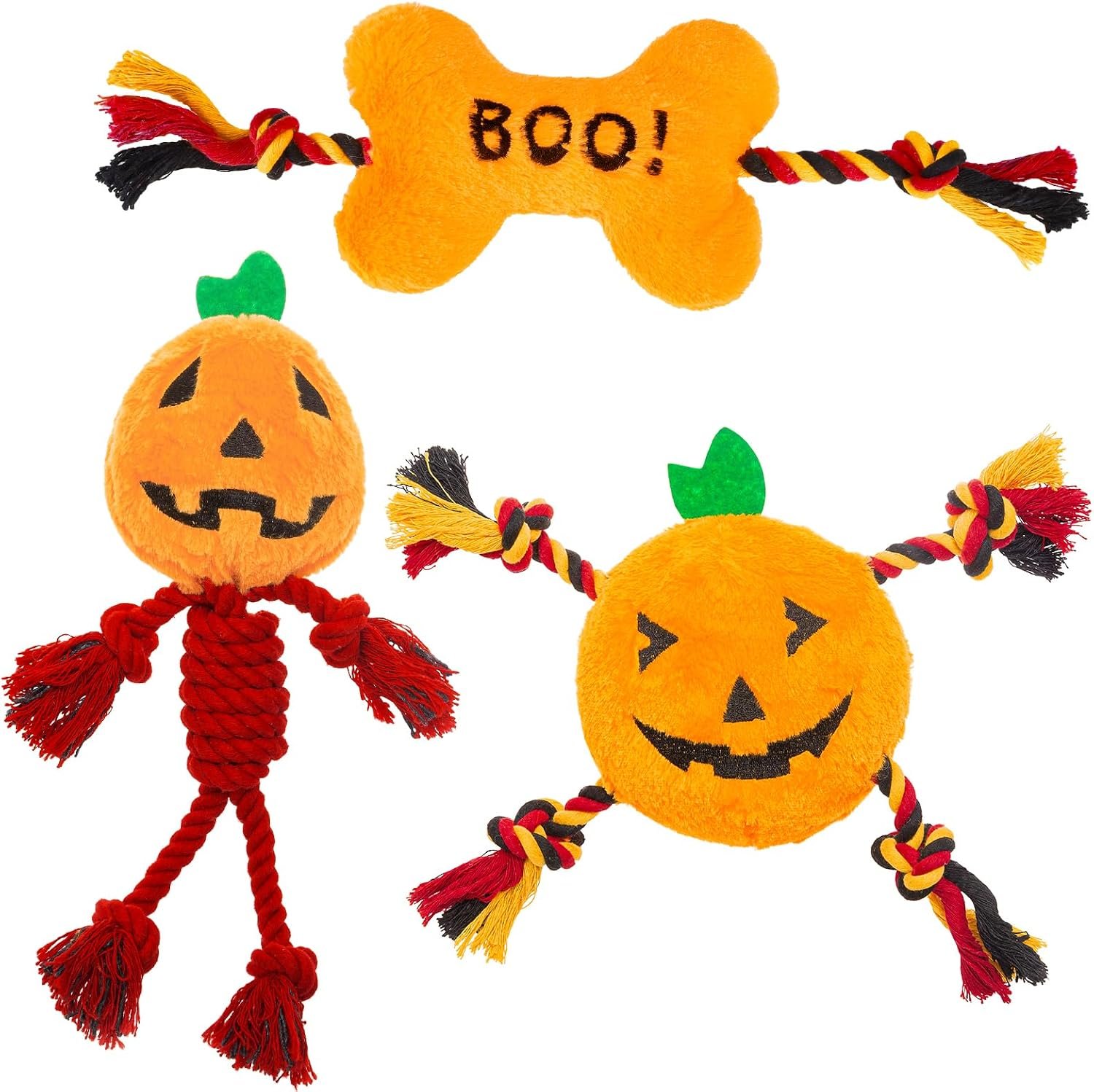 PUPTECK Halloween Dog Squeaky Chew ...