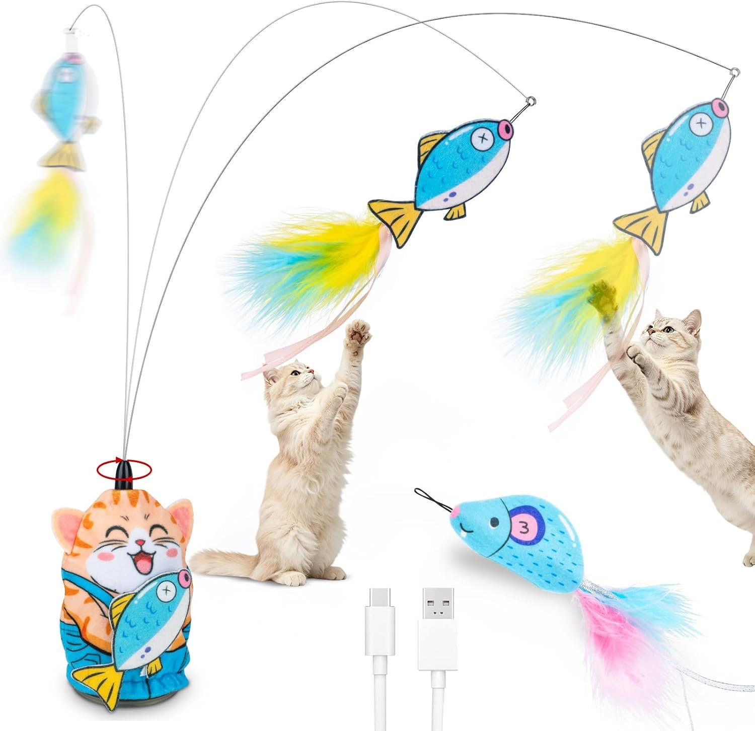 Migipaws Automatic Cat Wand Toy wit...