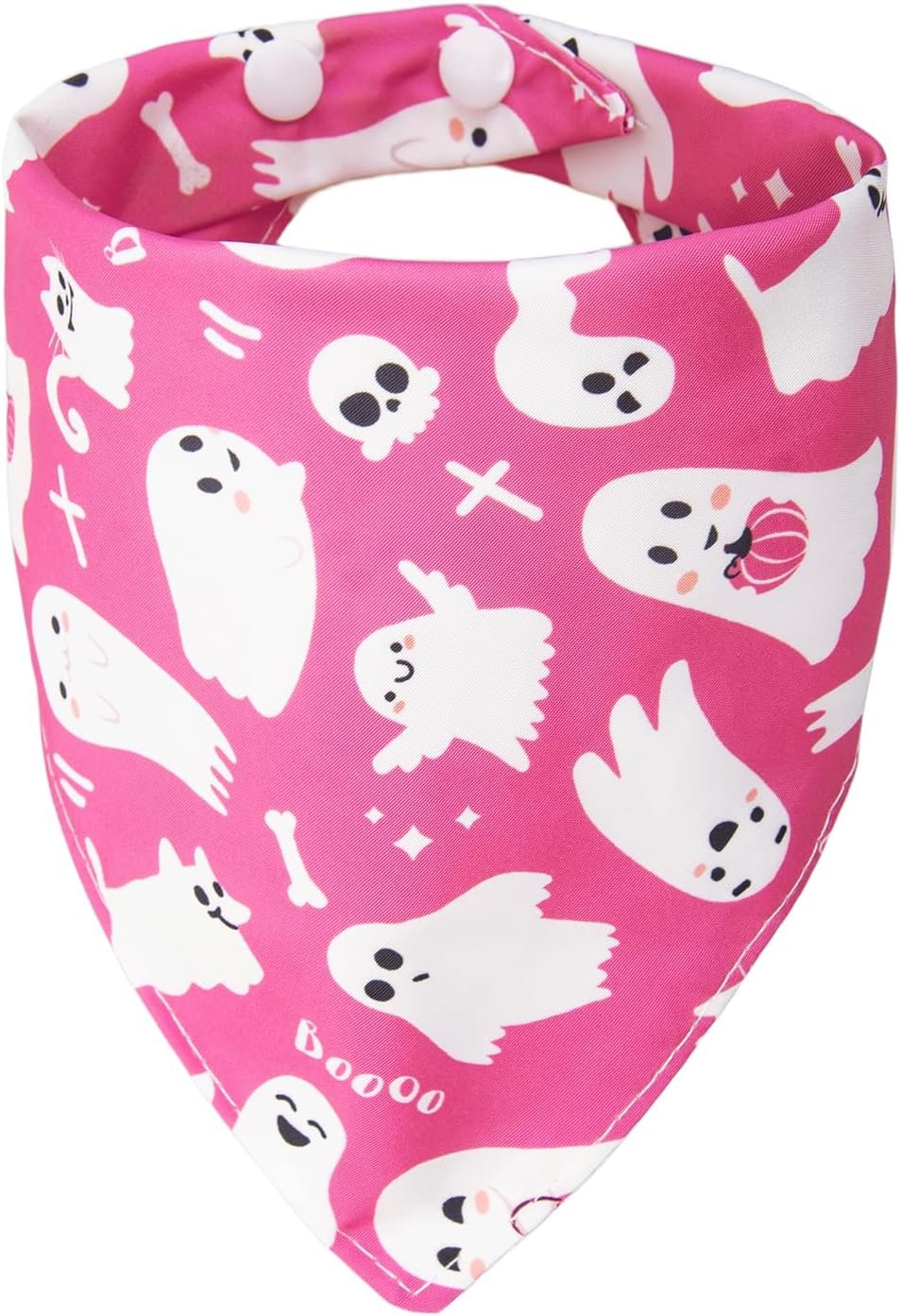 Halloween Dog Bandanas Pink Ghost B...