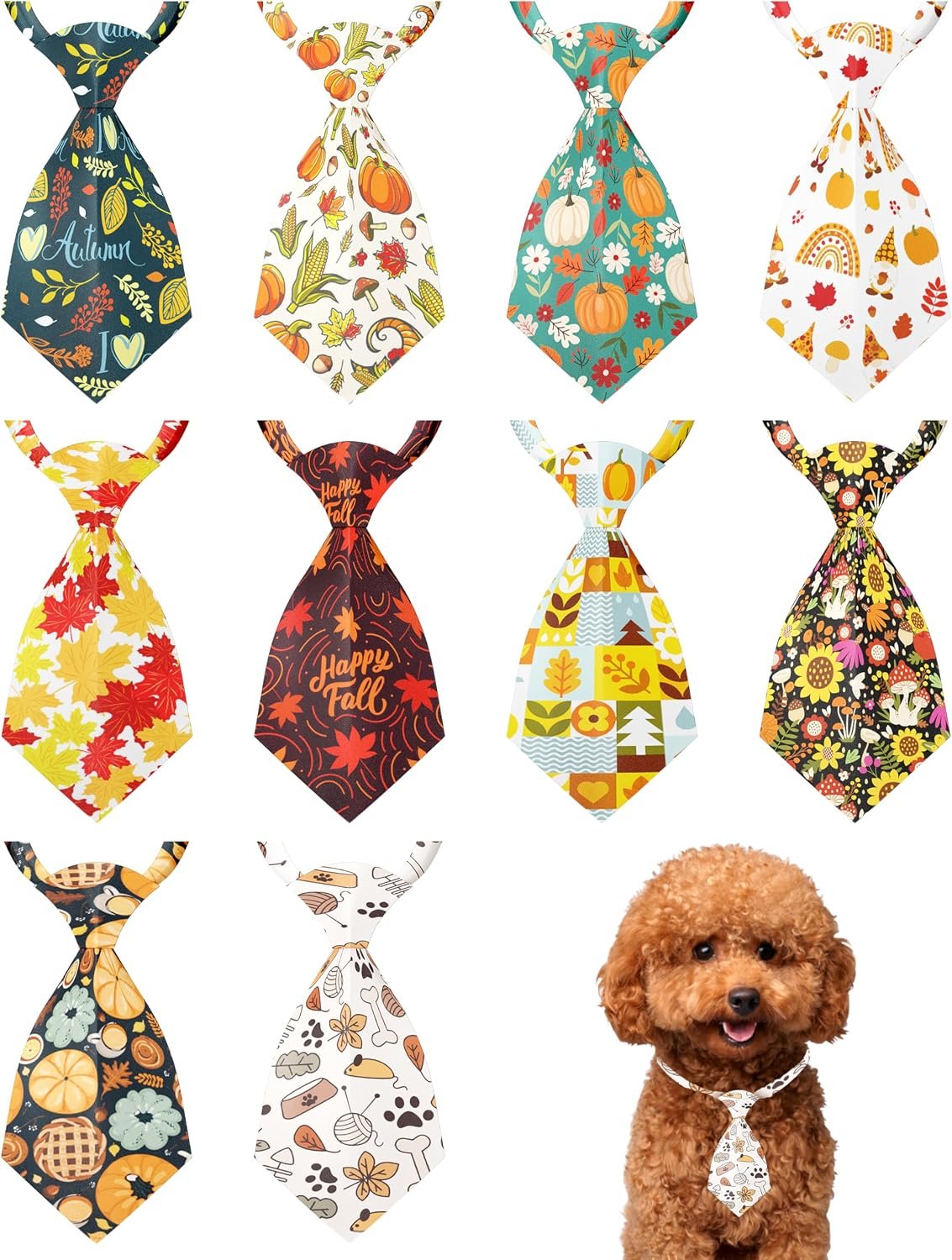 PET Show 10 Pack Fall Dog Ties Neck...