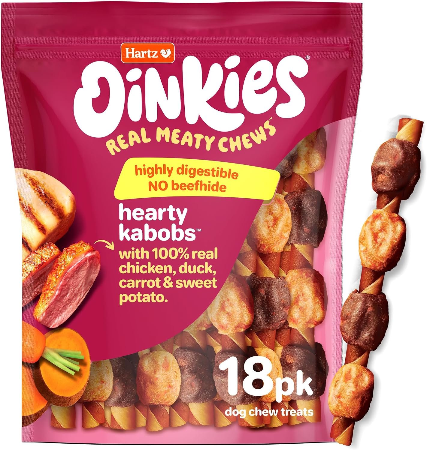 Oinkies Hearty Kabobs Rawhide‑Fre...