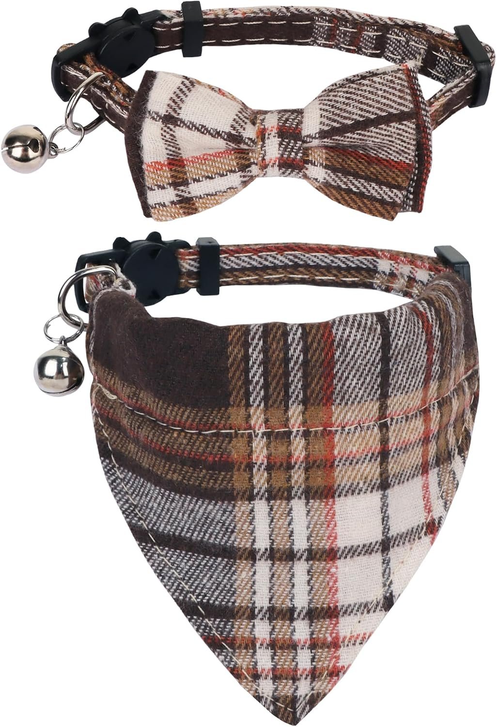 PTDECOR Fall Cat Collar with Bandan...