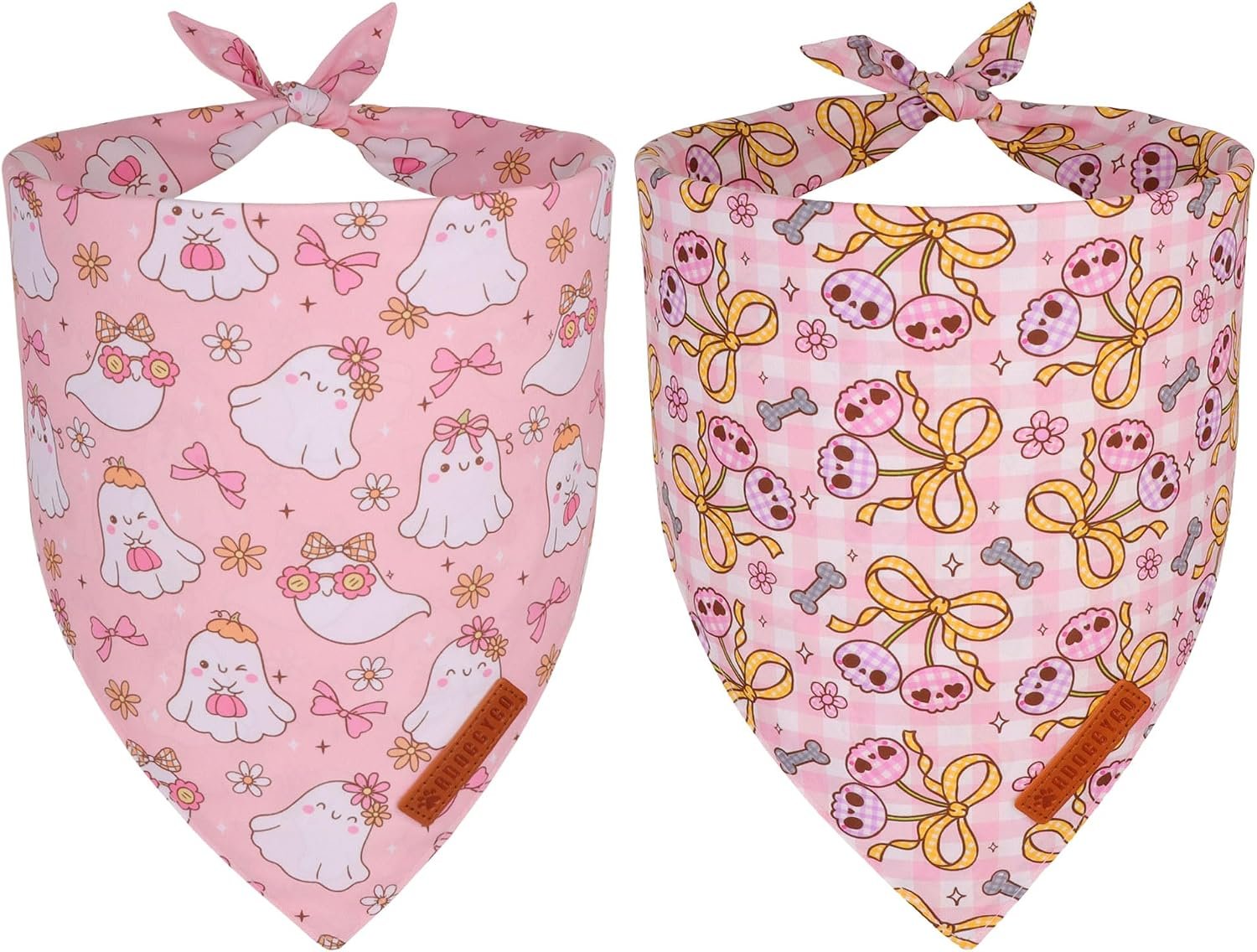 ADOGGYGO Pink Halloween Dog Bandana...