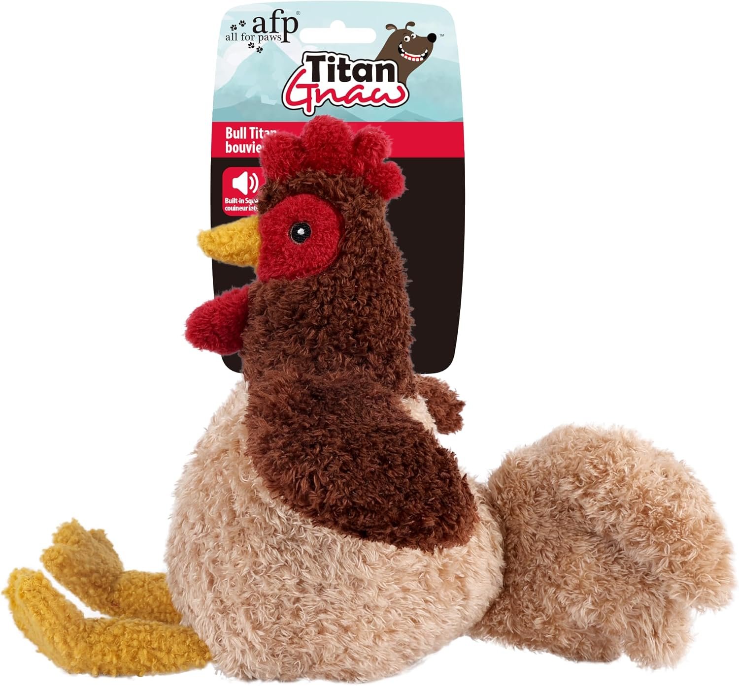 ALL FOR PAWS Chicken Squeaky Dog Toy, Plush Stuffed Animal Toy for Small Medium Large Dogs, Puppy Chew Toy with Squeaker & Crinkle, Interactive Rooster Pet Toy for Boredom Relief & Training - Image 9