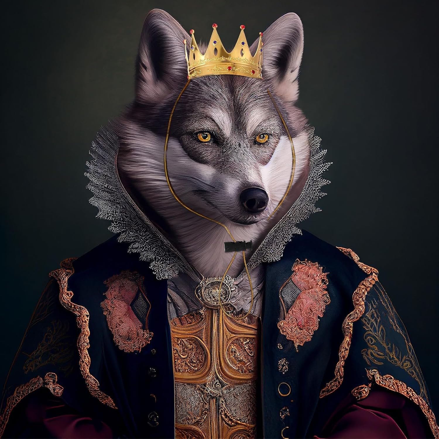Abbylike Dog Halloween Costume Pet King Crown for Cosplay Party, Medium - Image 5