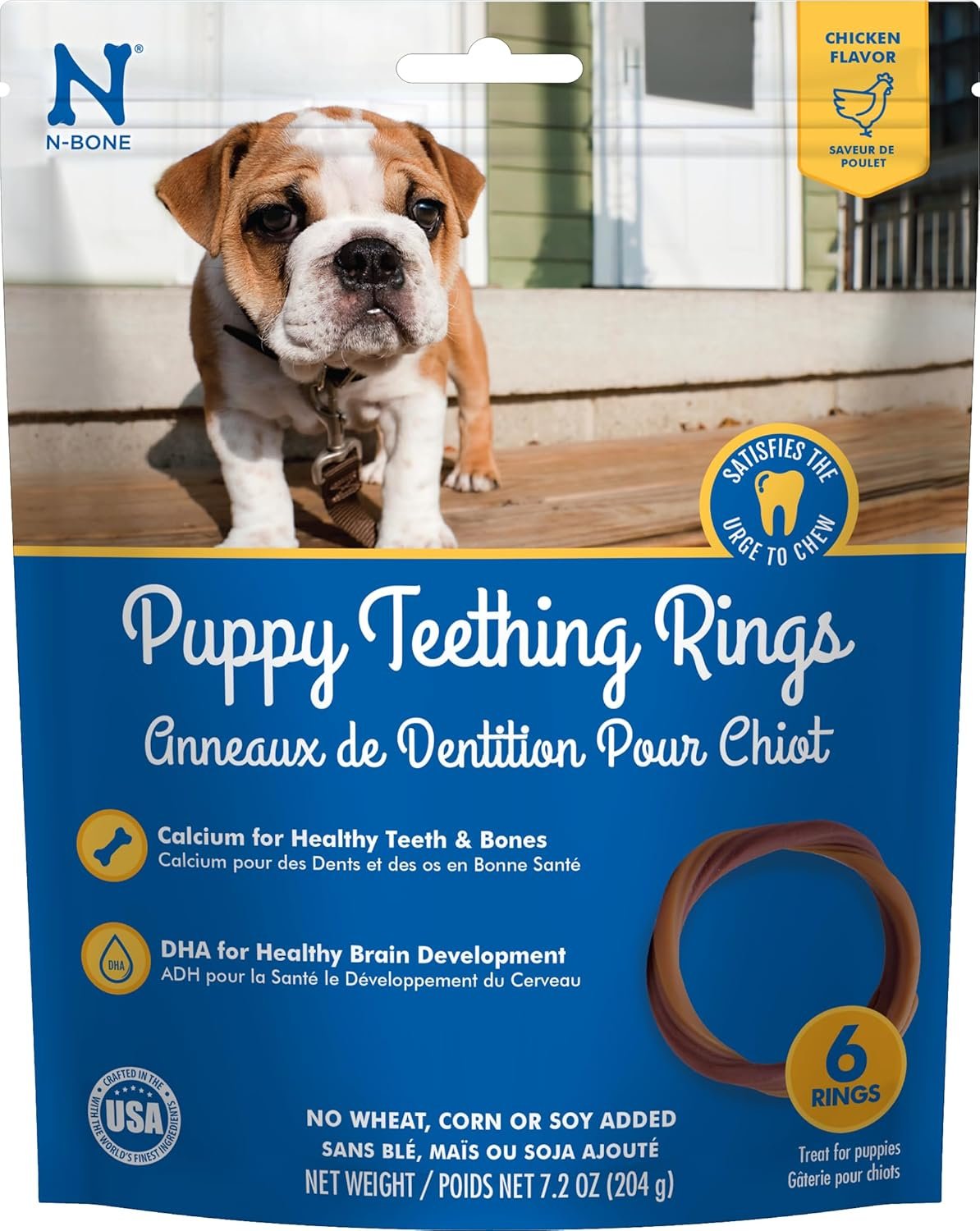 N-Bone Puppy Teething Rings, Chicke...