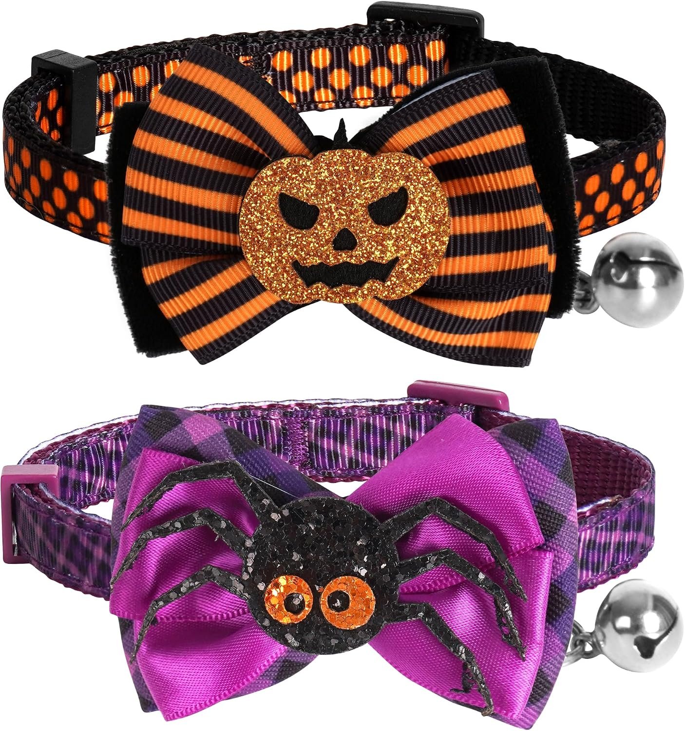 azuza 2 Pack Halloween Cat Collars ...